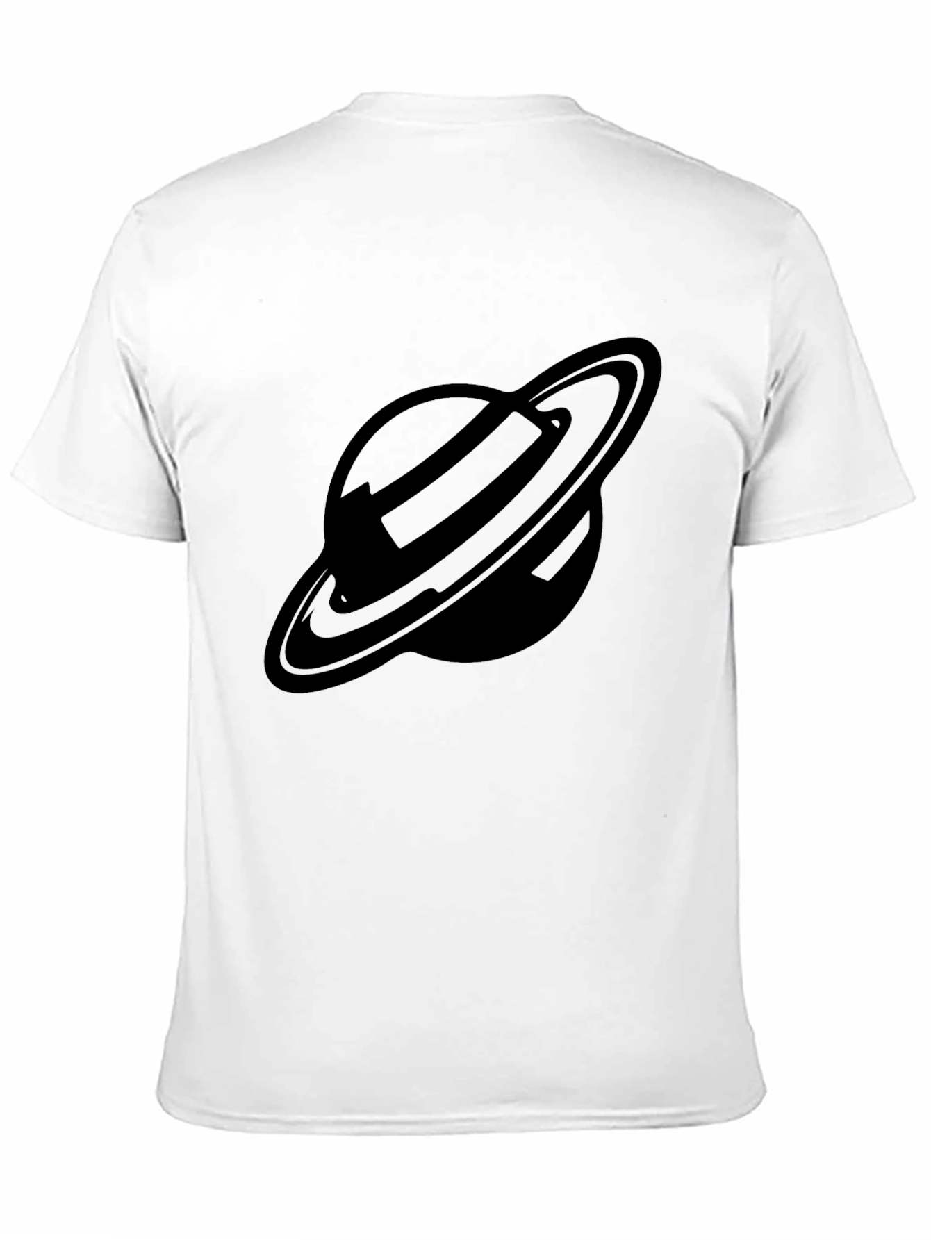 Saturn Graphic Black T-Shirt - Space Style