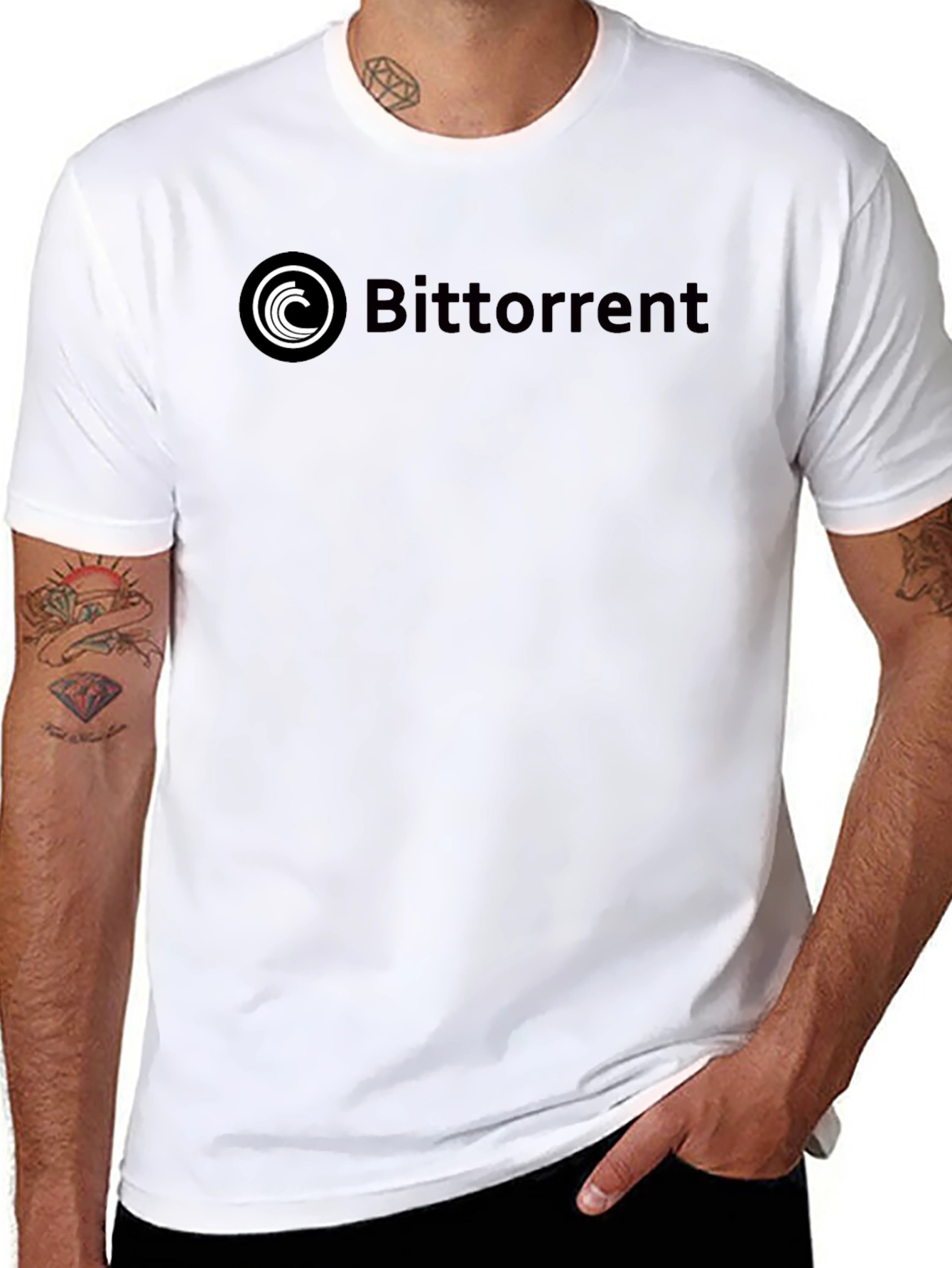 BitTorrent Logo Black T-Shirt - Tech Enthusiast Apparel