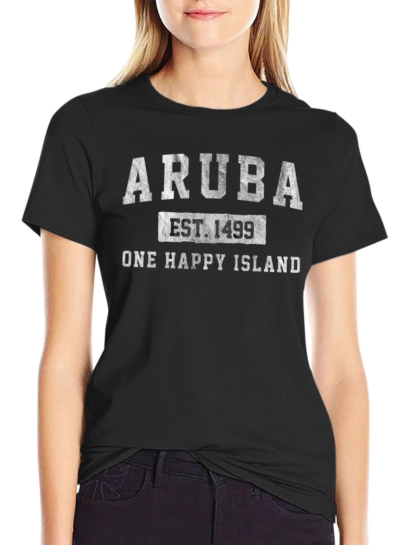 Aruba T-Shirt - One Happy Island Established 1499