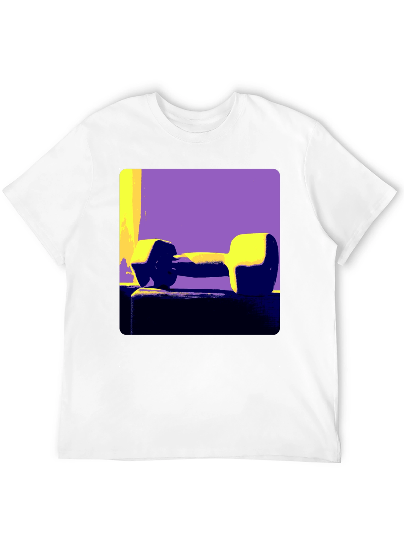 Retro Dumbbell Graphic Tee - Fitness Vibe