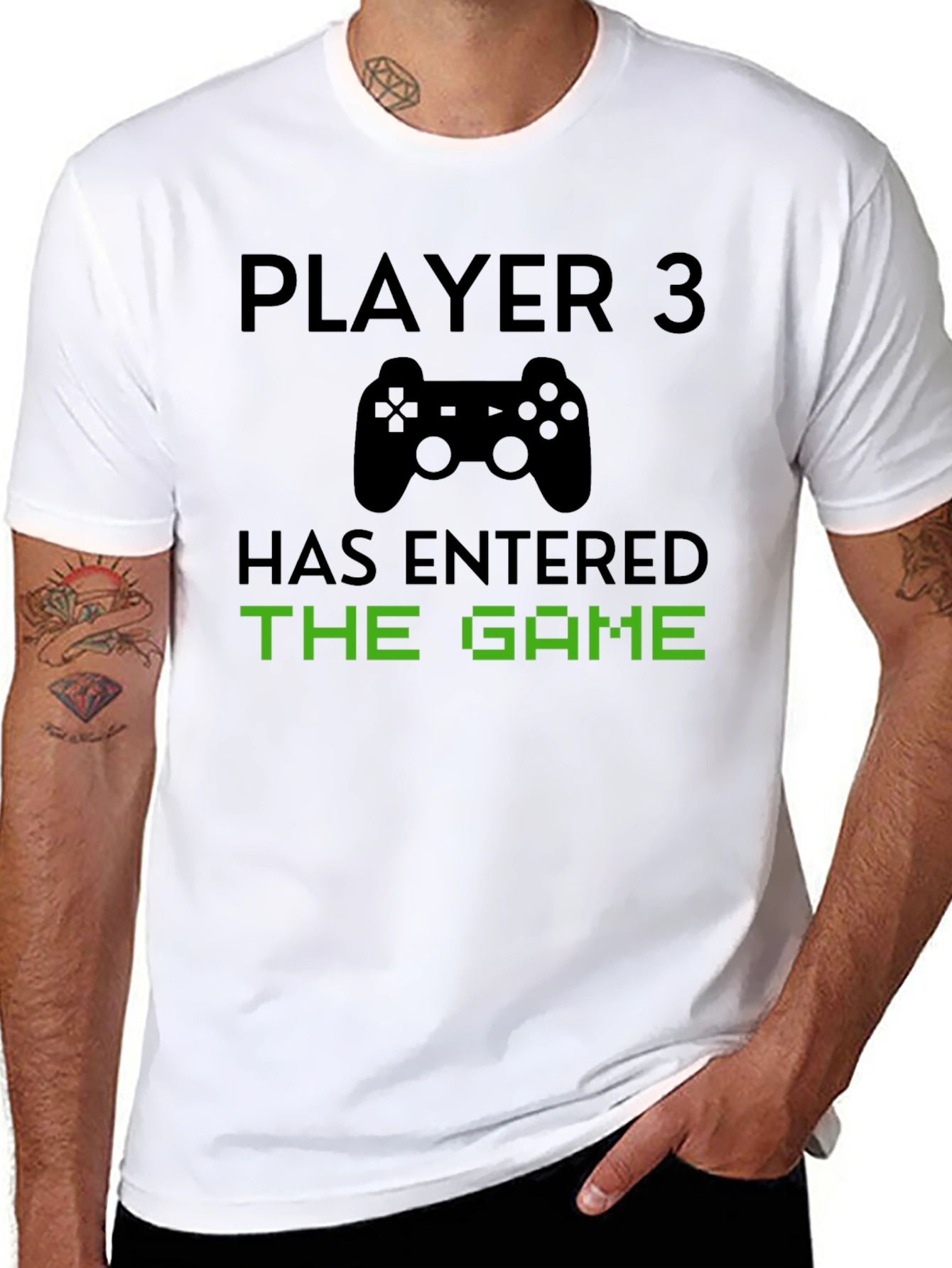 Player 3 Has Entered the Game Black T-Shirt