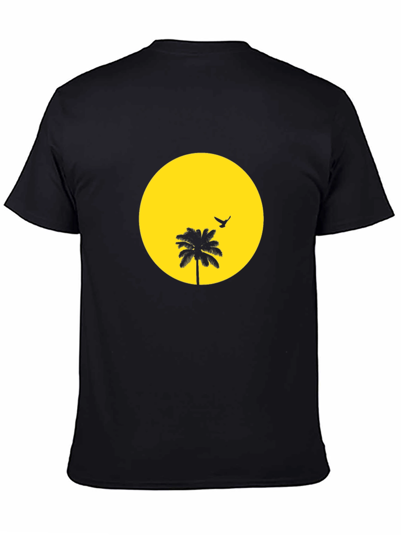 Tropical Sunset Graphic Tee - Black