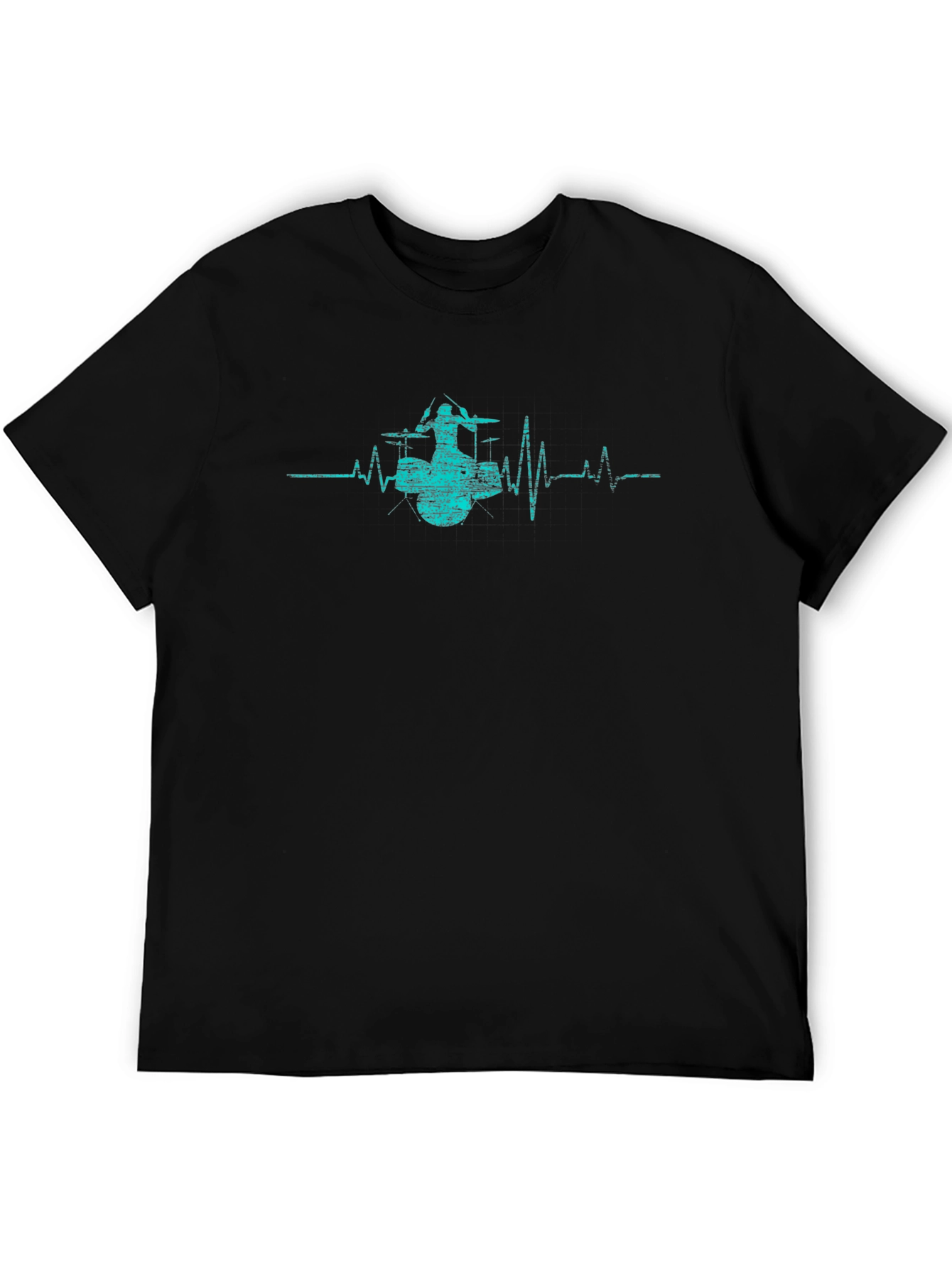 Drummer Heartbeat T-Shirt - Music Lover Tee