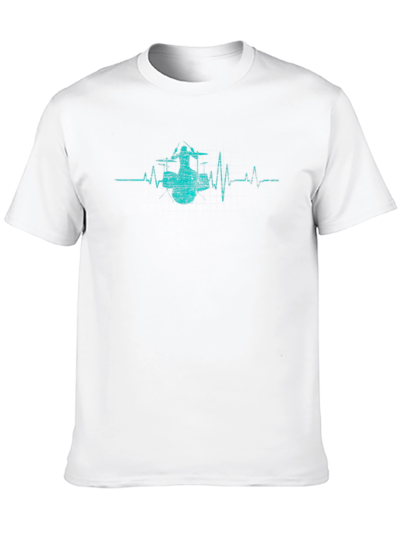 Drummer Heartbeat T-Shirt - Music Lover Tee