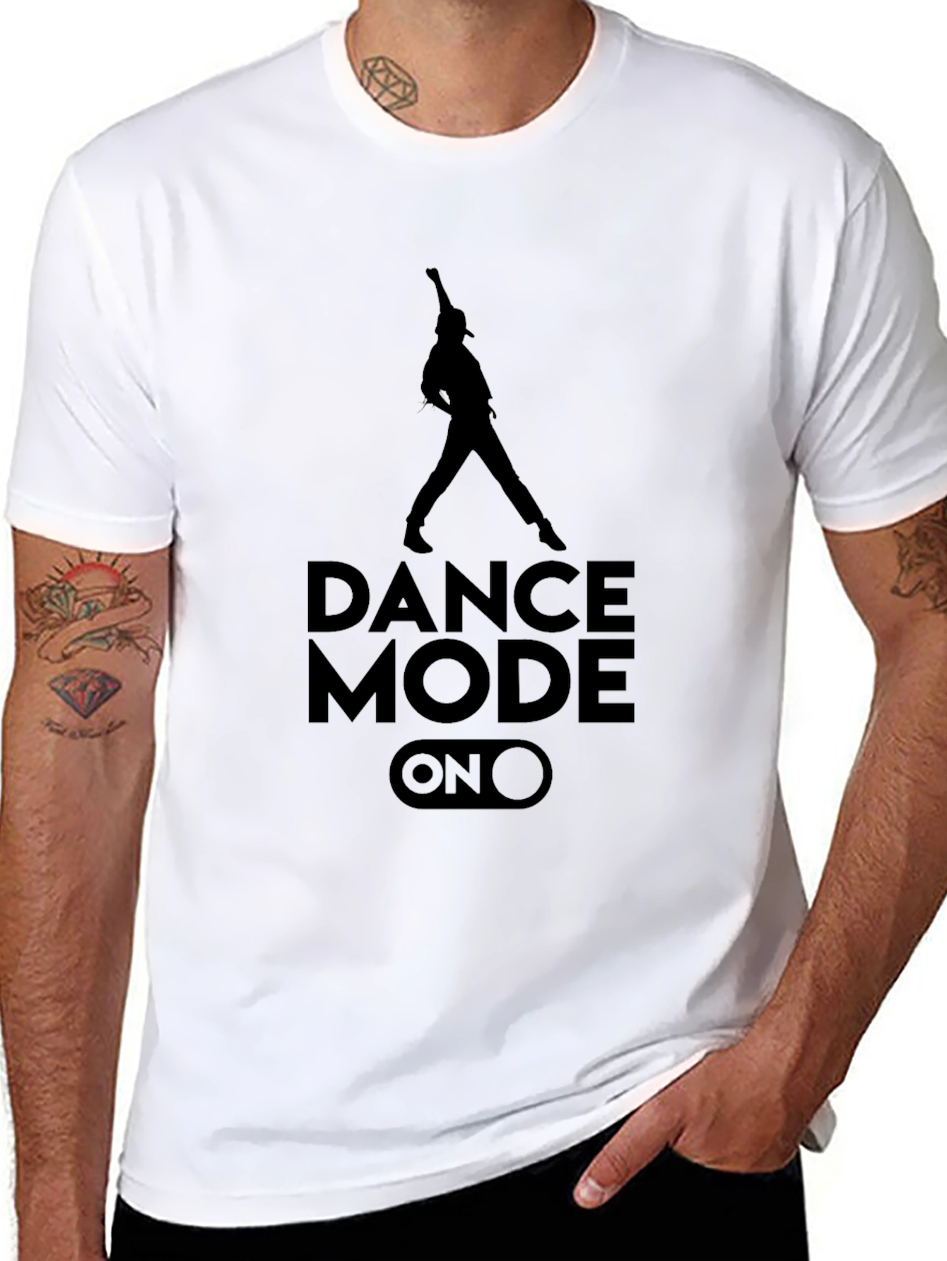 Dance Mode On Graphic Tee - Black