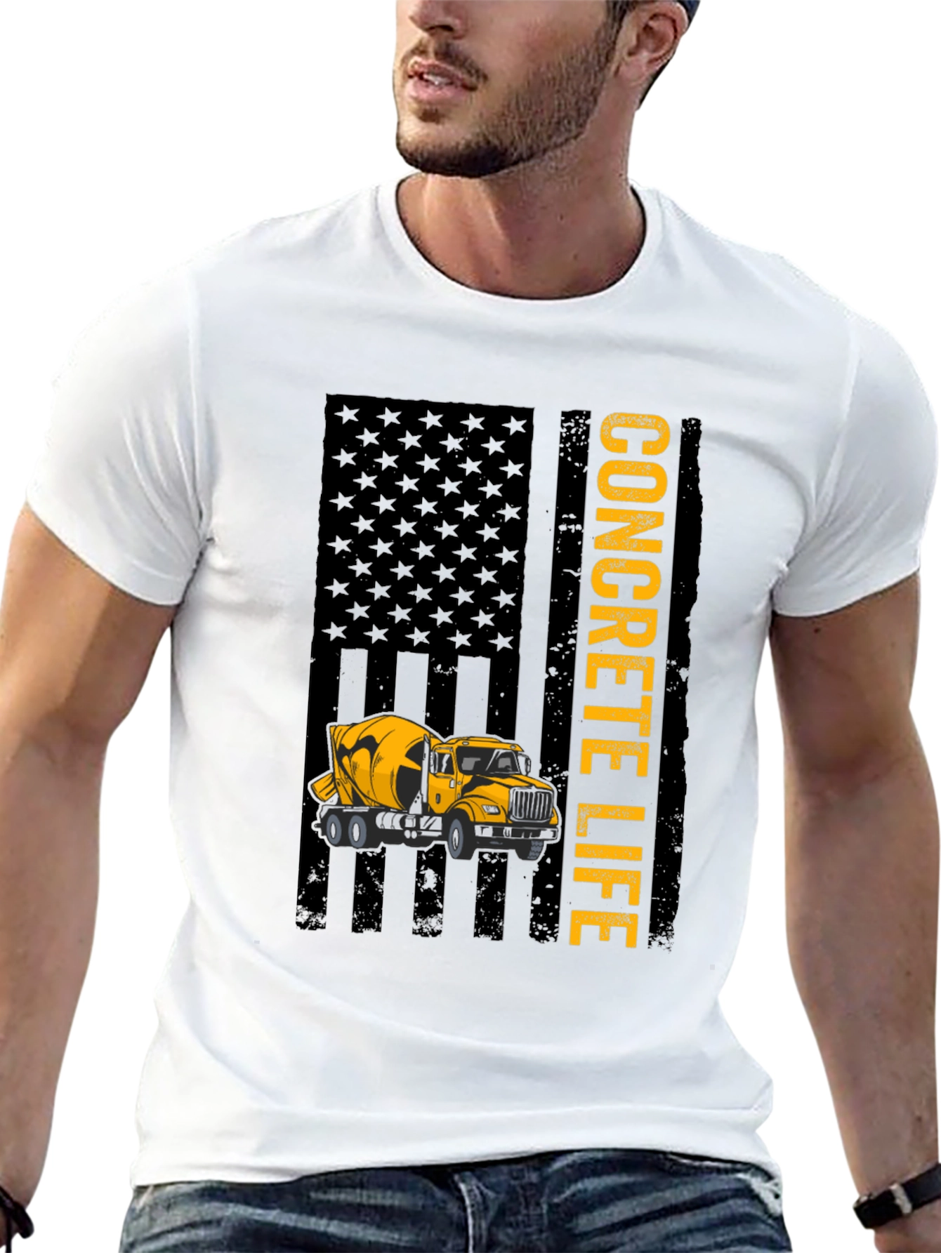 Concrete Life Graphic Tee - Construction Worker Shirt
