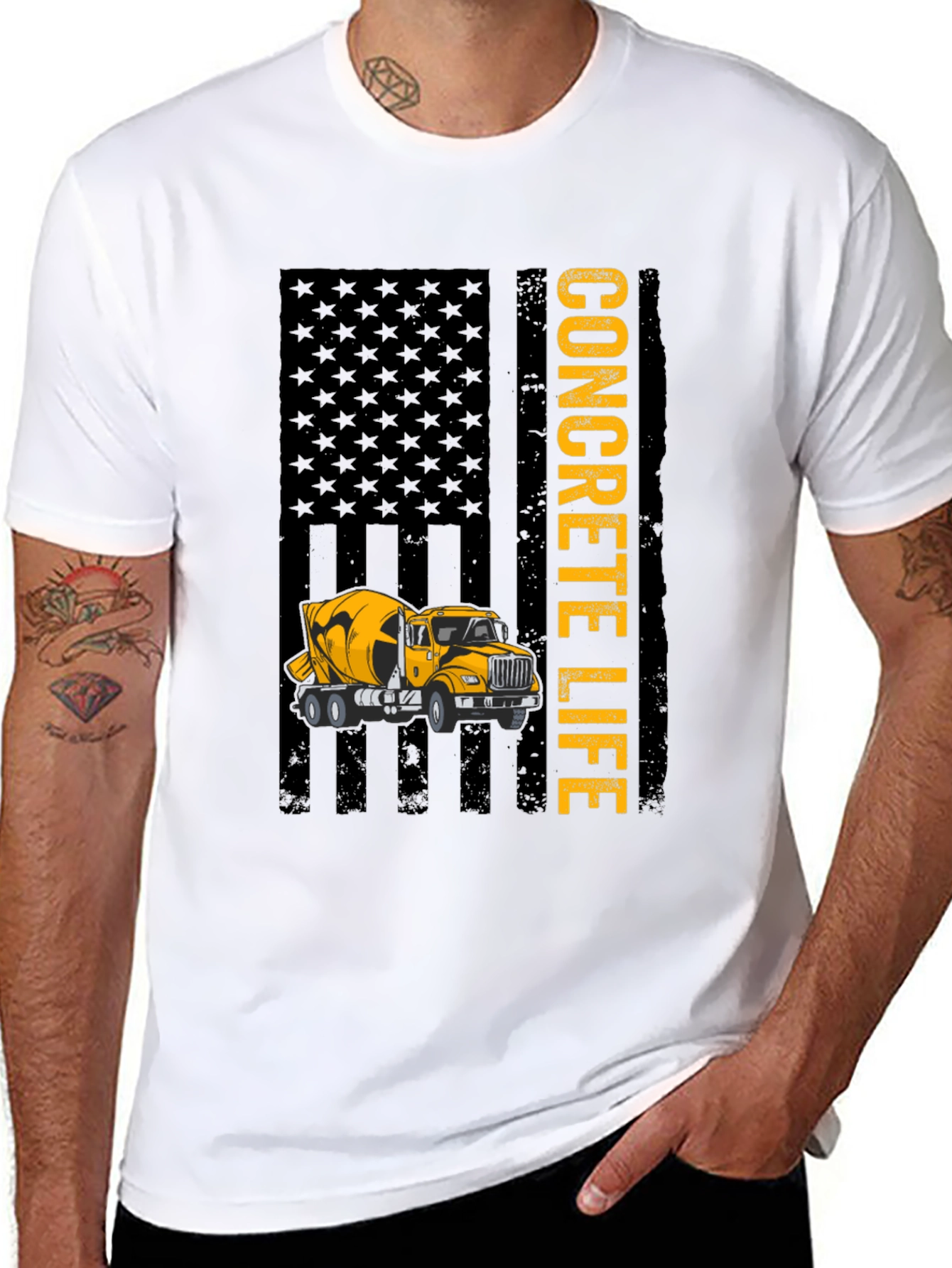 Concrete Life Graphic Tee - Construction Worker Shirt