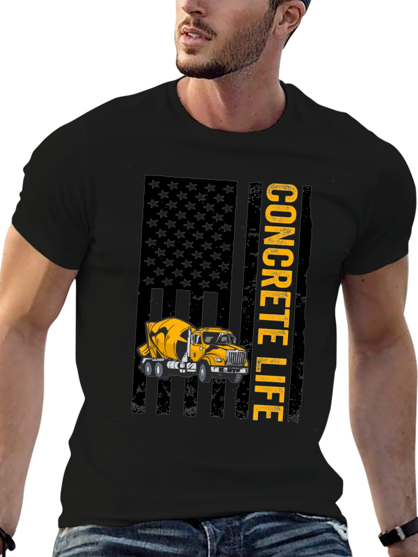 Concrete Life Graphic Tee - Construction Worker Shirt