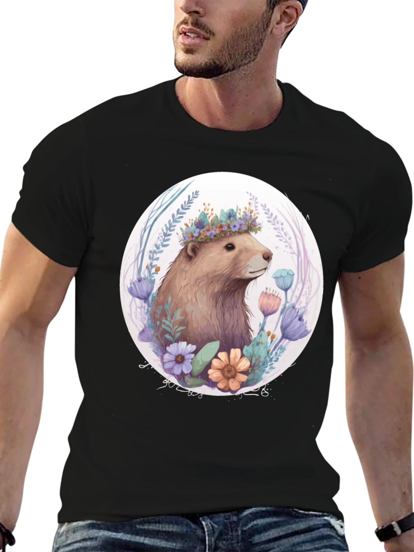Floral Crown Bear T-Shirt
