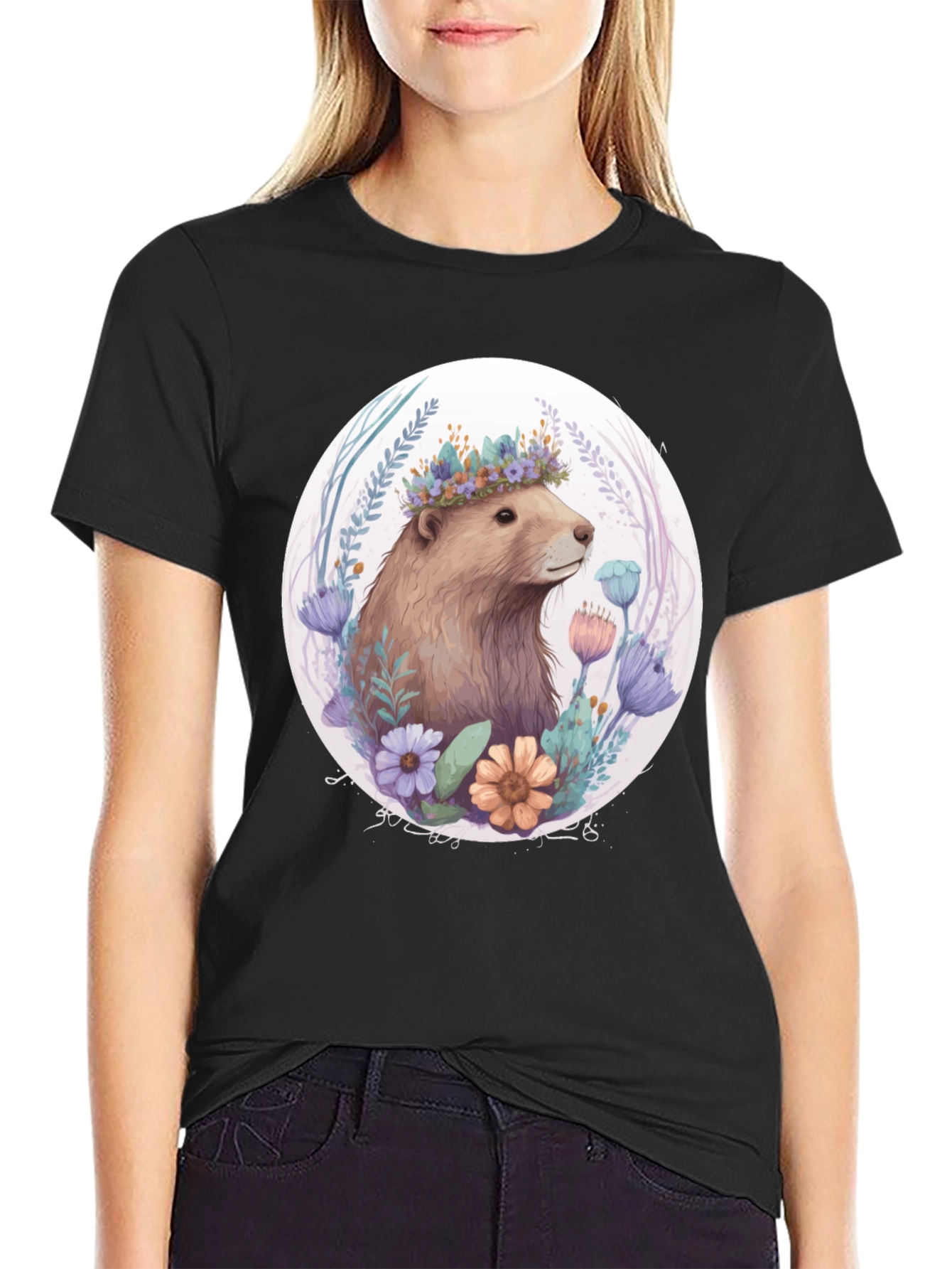 Floral Crown Bear T-Shirt