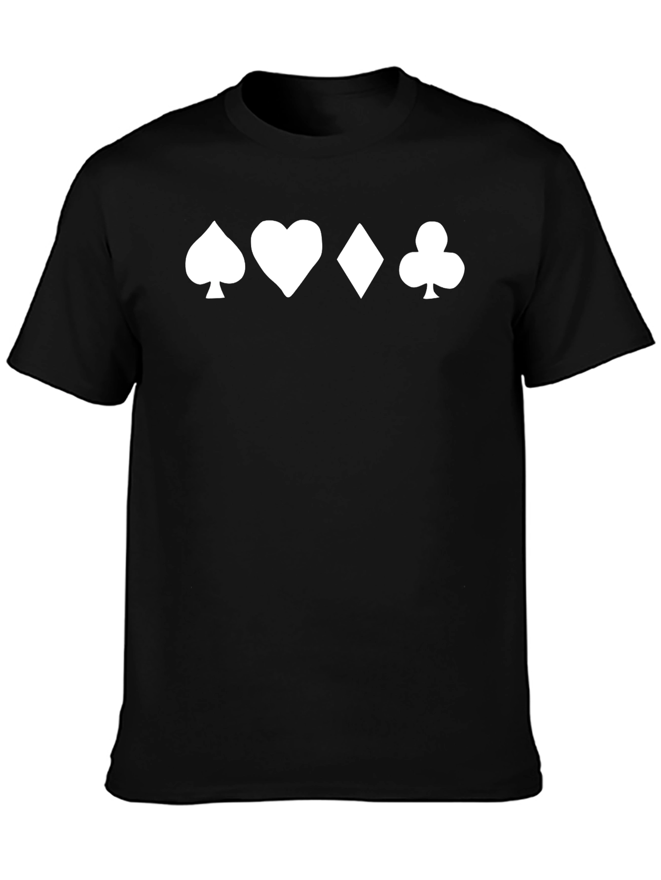 Playing Card Suits Black Tee