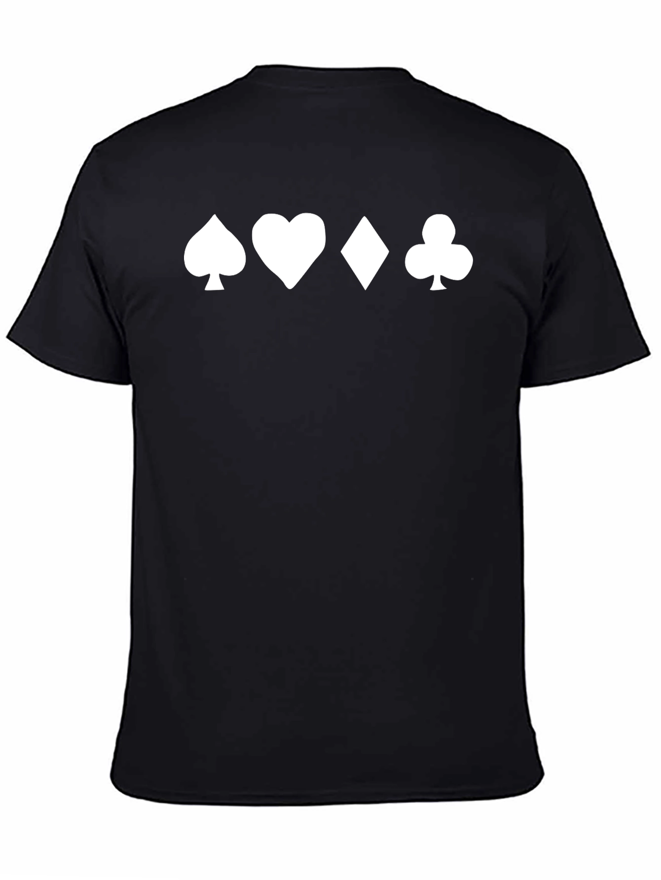 Playing Card Suits Black Tee