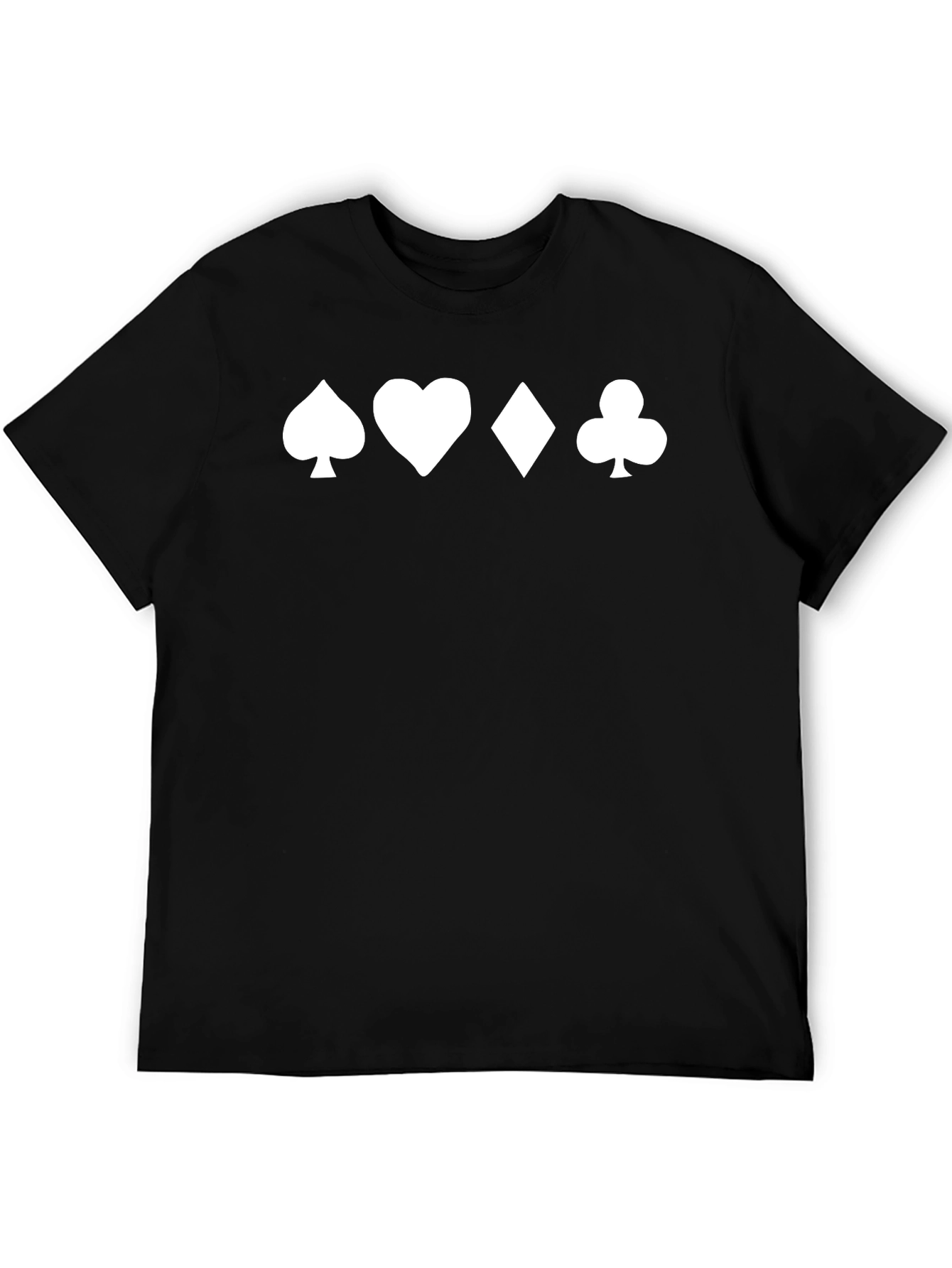 Playing Card Suits Black Tee