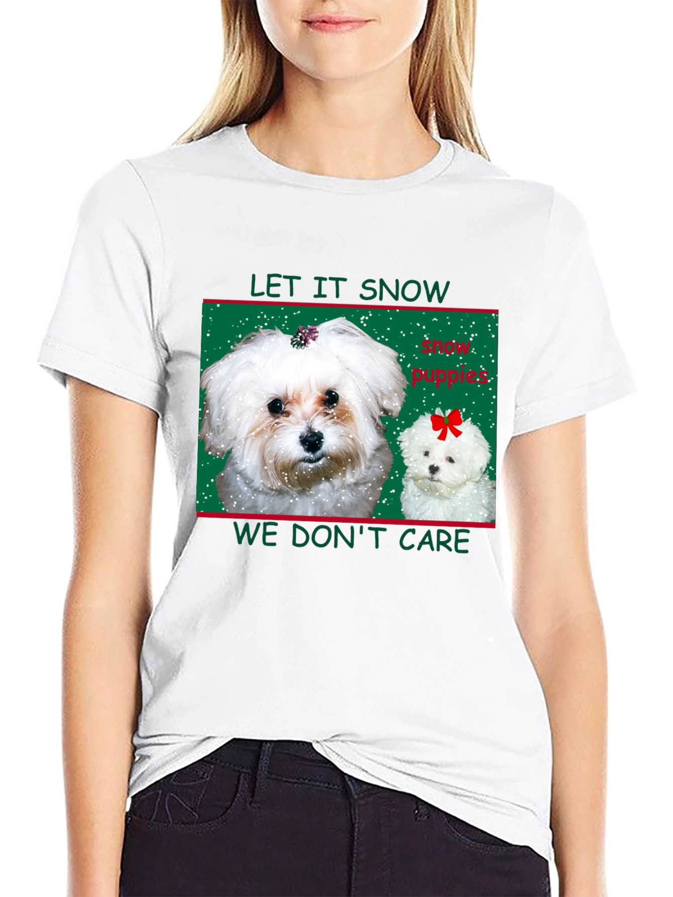 Let it Snow Puppies Graphic Tee