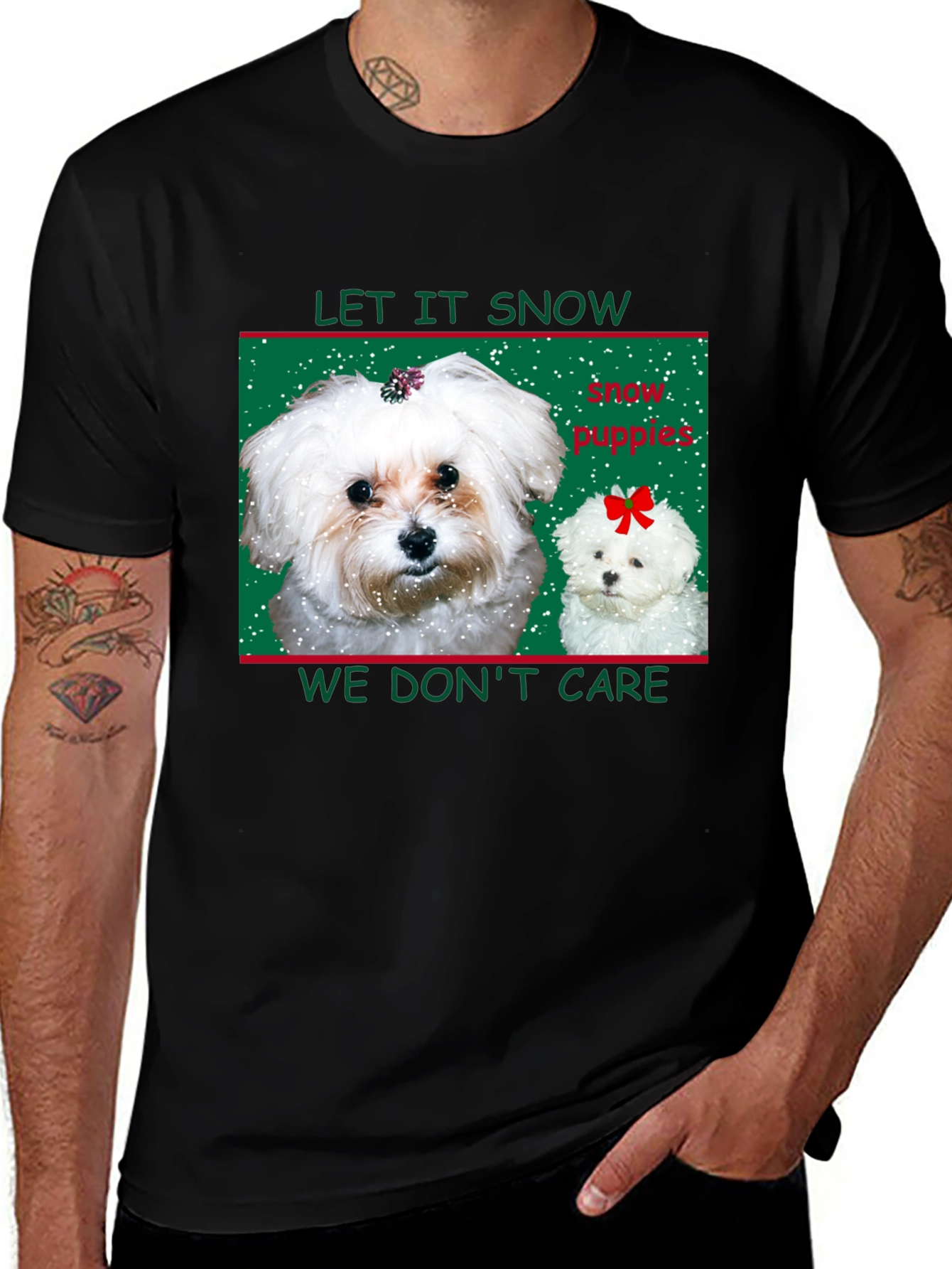 Let it Snow Puppies Graphic Tee