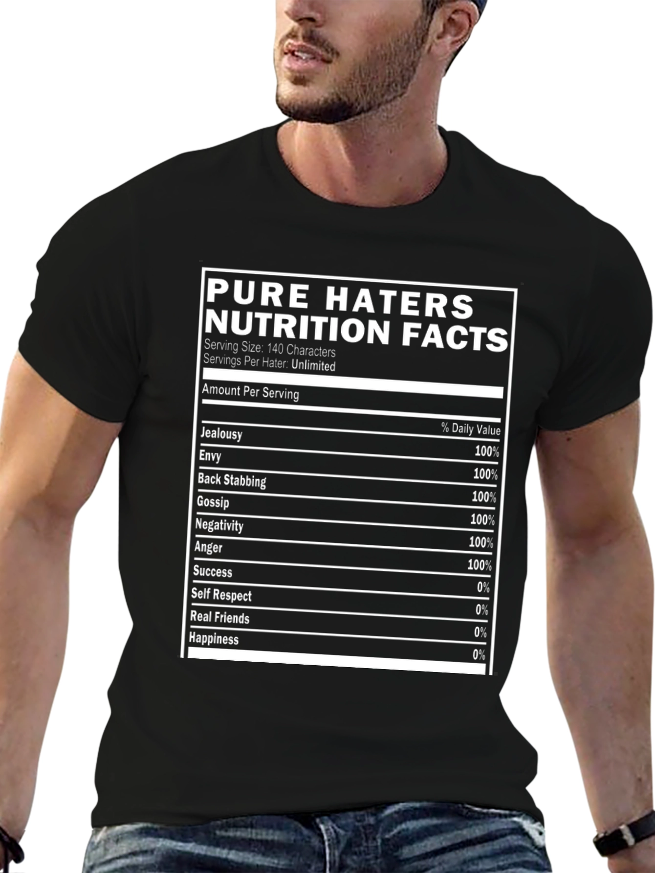 Pure Haters Nutrition Facts T-Shirt