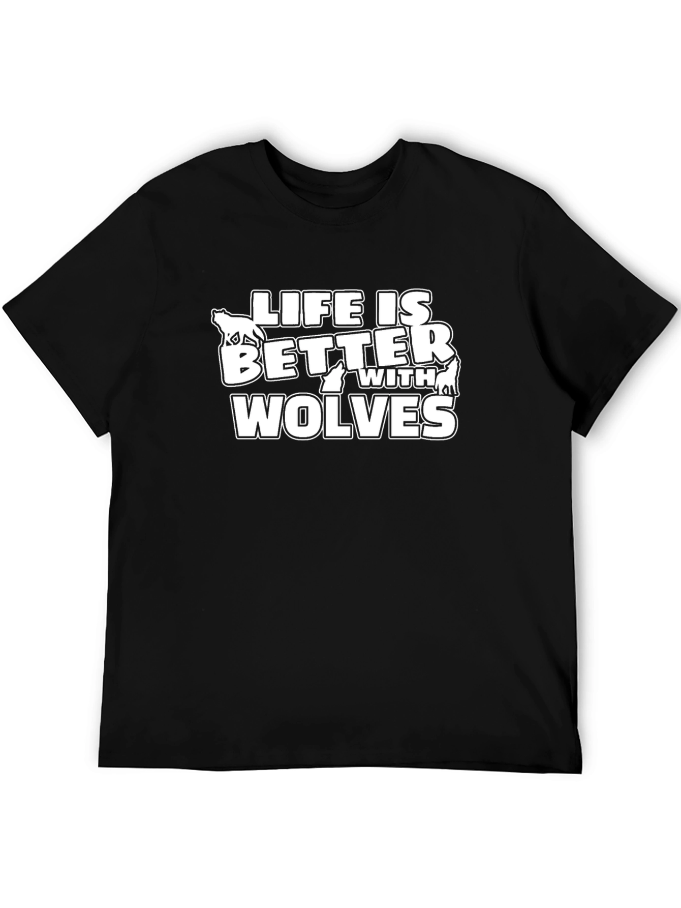 Life is Better with Wolves Graphic T-Shirt