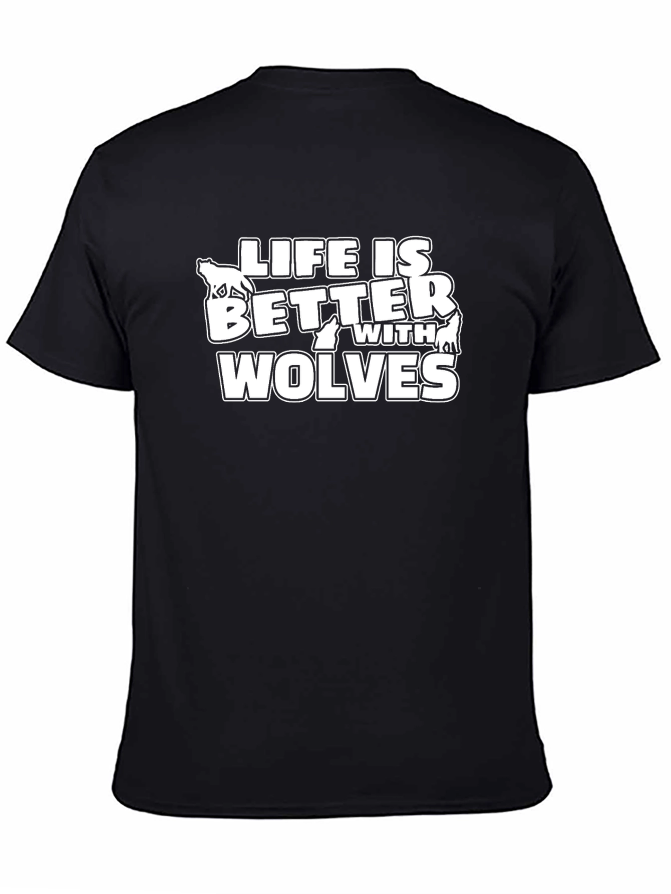 Life is Better with Wolves Graphic T-Shirt