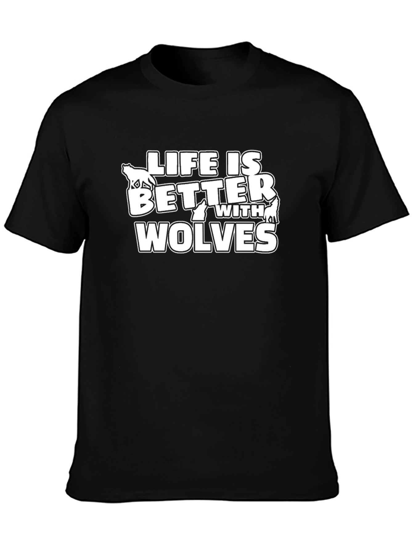 Life is Better with Wolves Graphic T-Shirt
