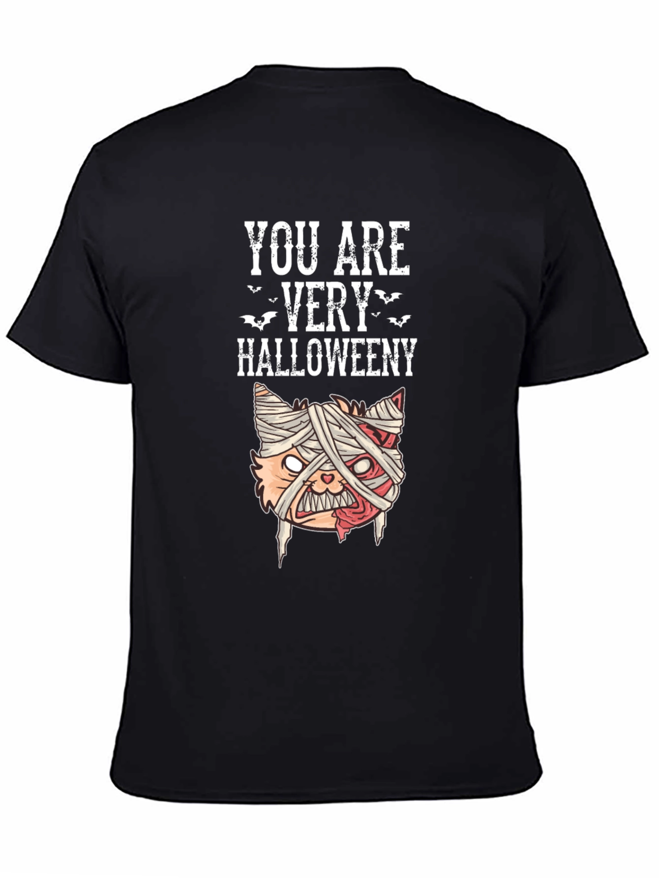 Funny Halloween Mummy Cat Graphic Tee
