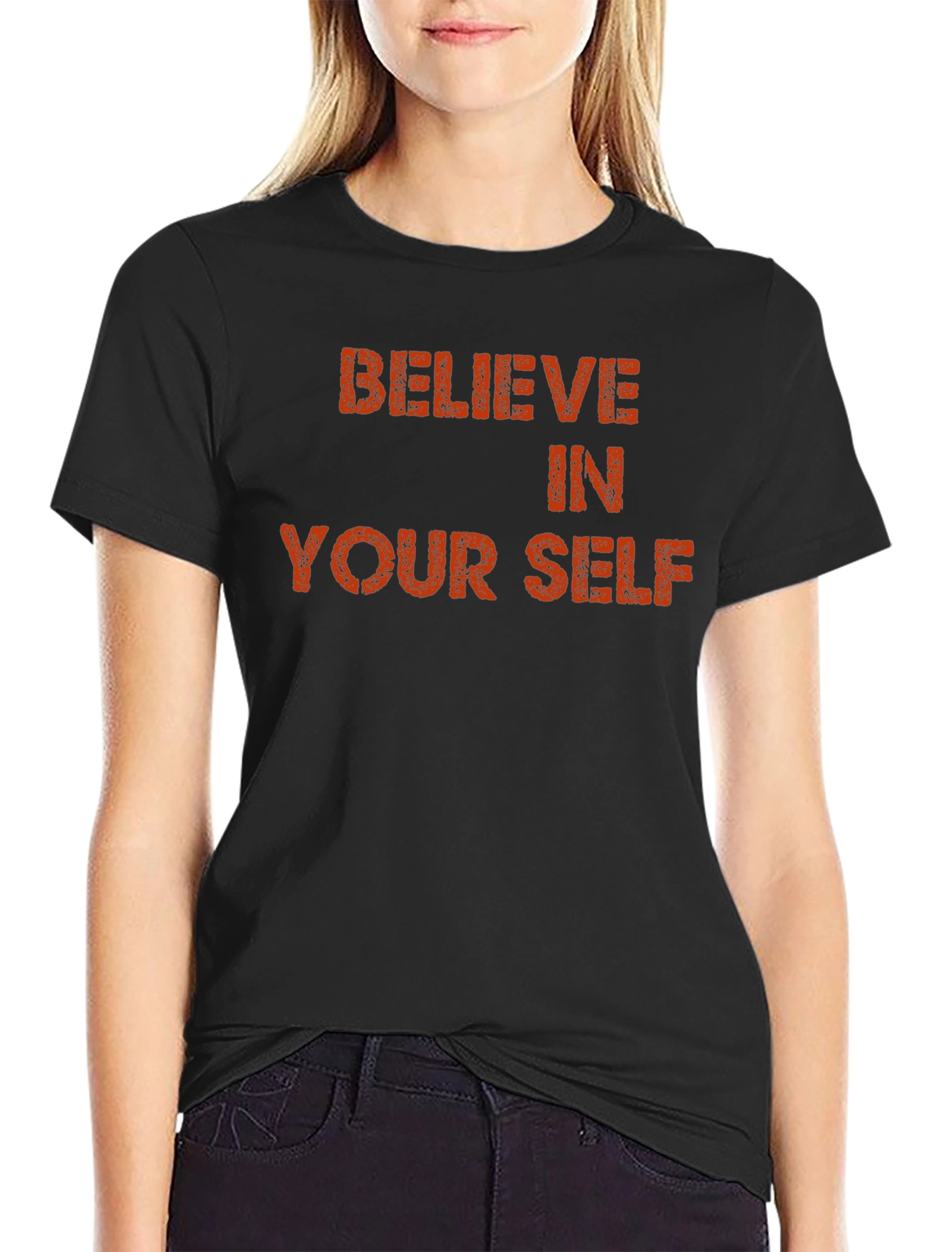 Believe In Yourself Black Graphic Tee