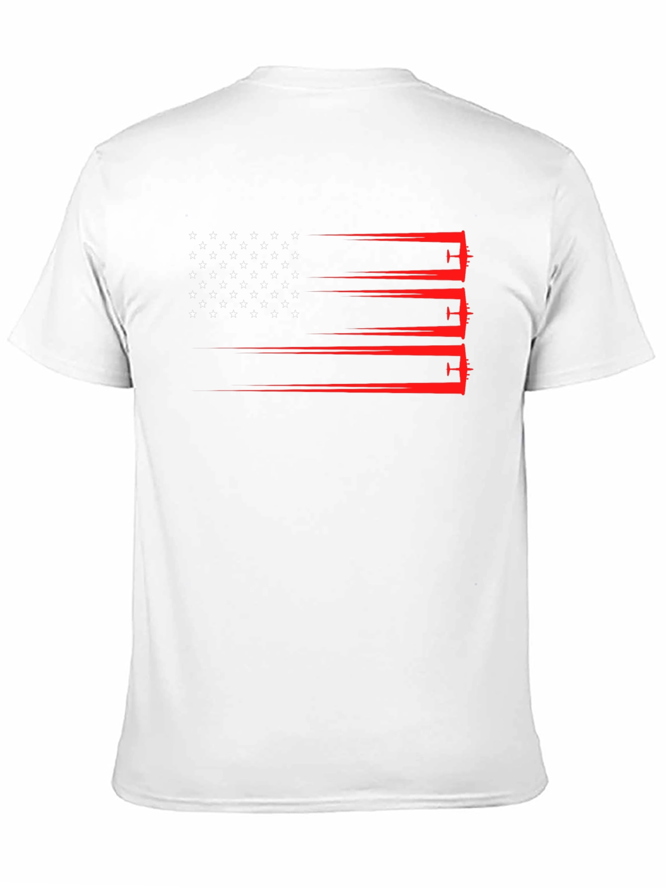 American Flag Airplane T-Shirt - Patriotic Aviation Tee