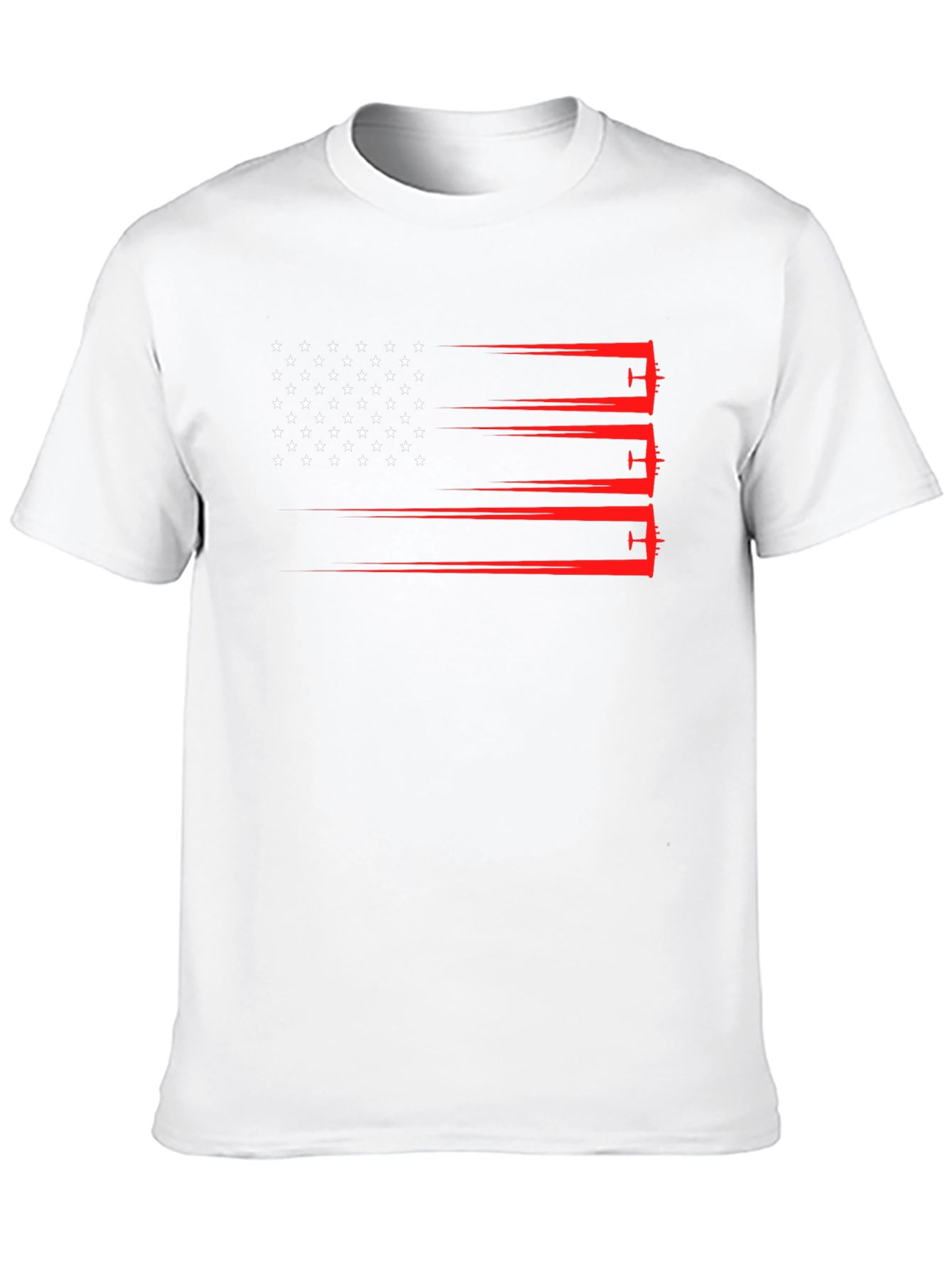 American Flag Airplane T-Shirt - Patriotic Aviation Tee