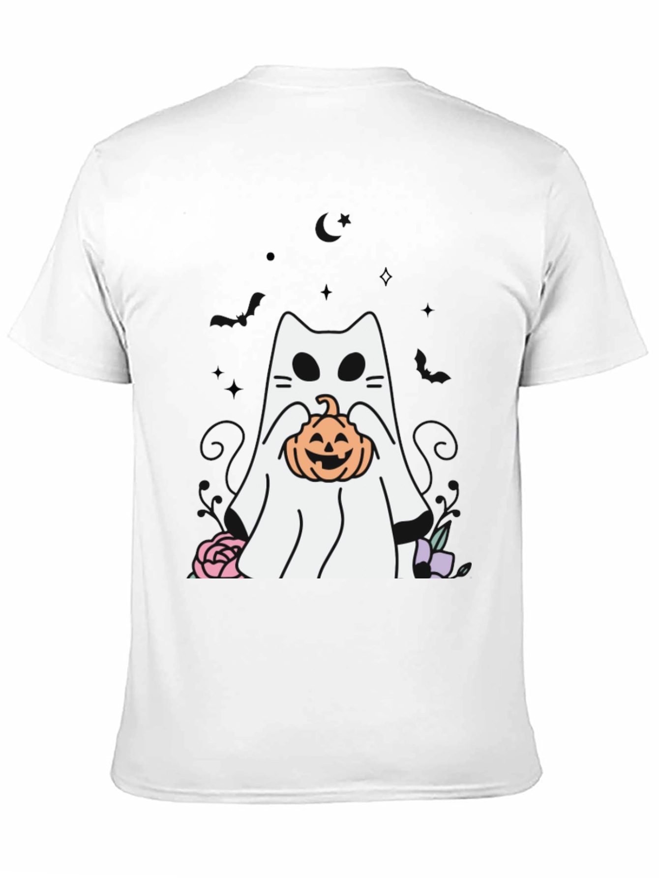 Ghost Cat Pumpkin Halloween T-Shirt
