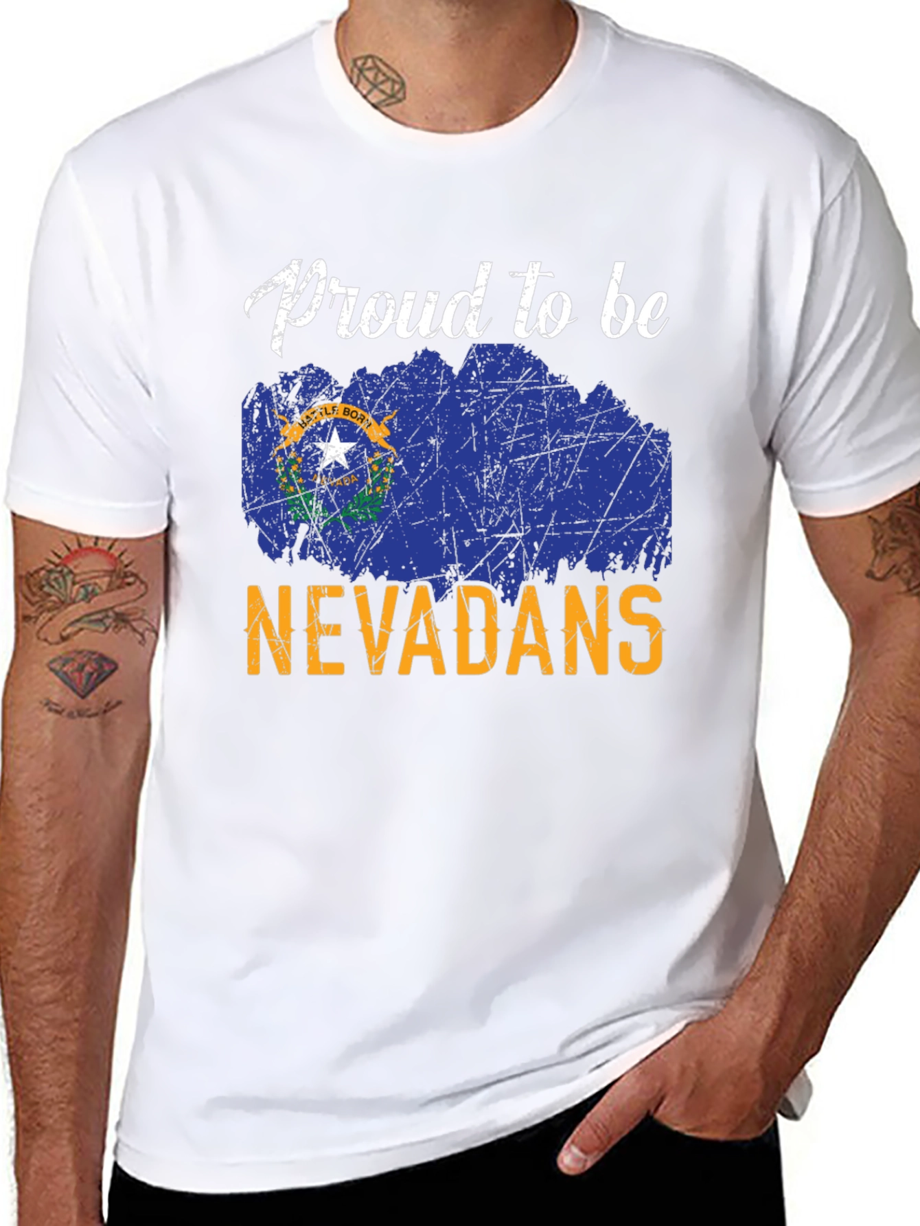 Proud Nevadans T-Shirt - State Flag Graphic Tee