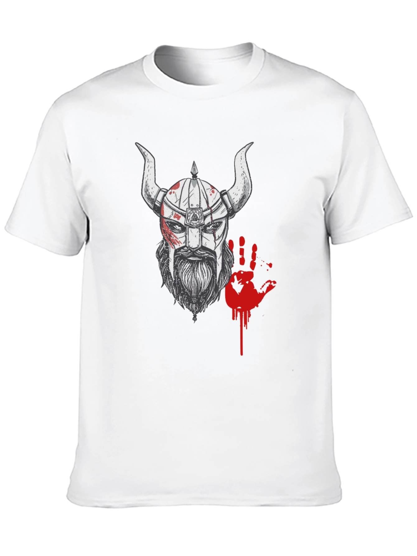 Viking Warrior Graphic Tee - Black