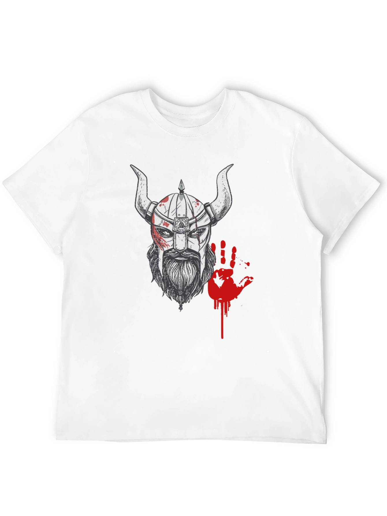 Viking Warrior Graphic Tee - Black
