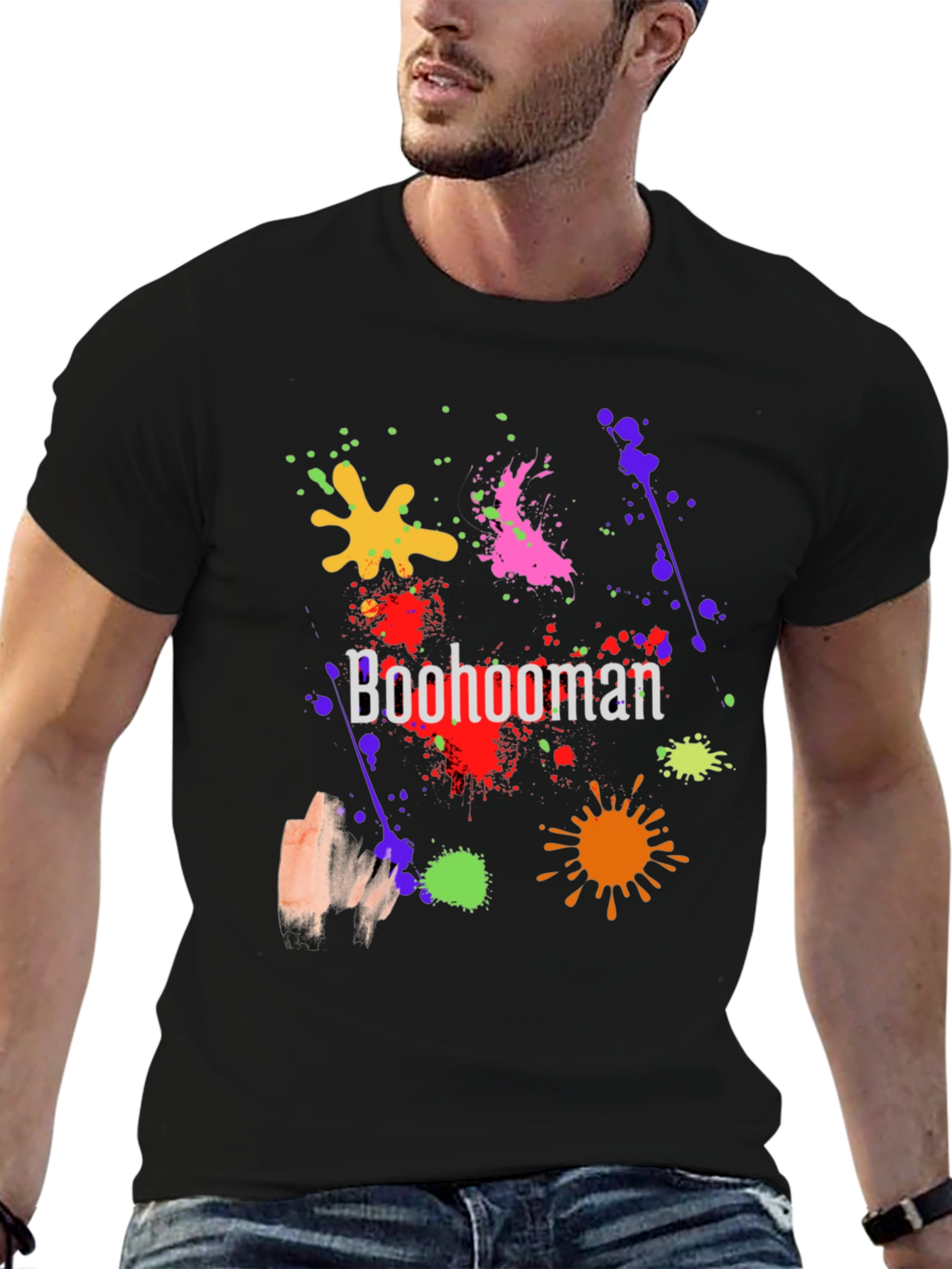 Boohooman Splatter Graphic Print T-Shirt