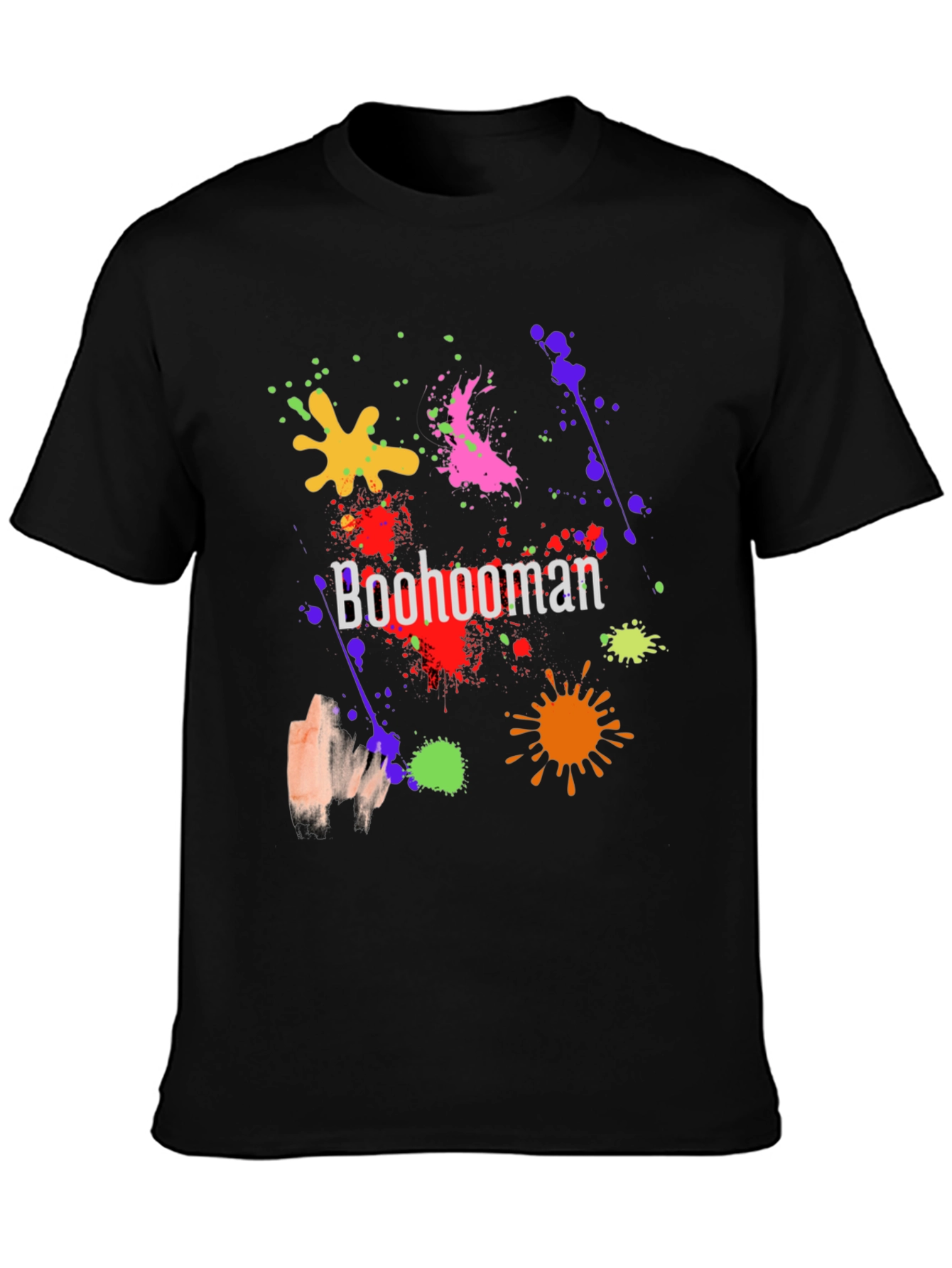 Boohooman Splatter Graphic Print T-Shirt