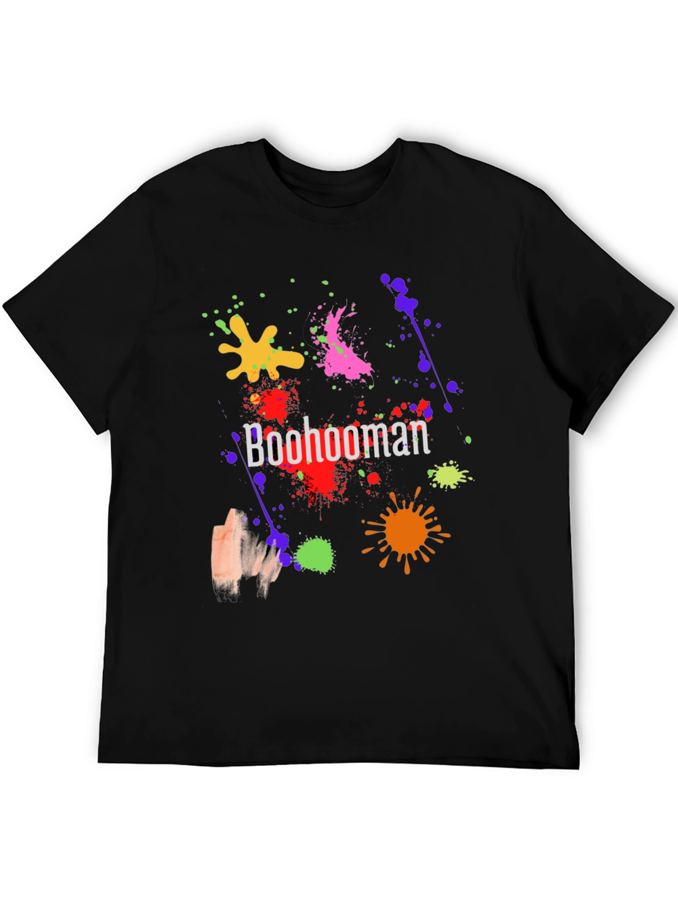Boohooman Splatter Graphic Print T-Shirt