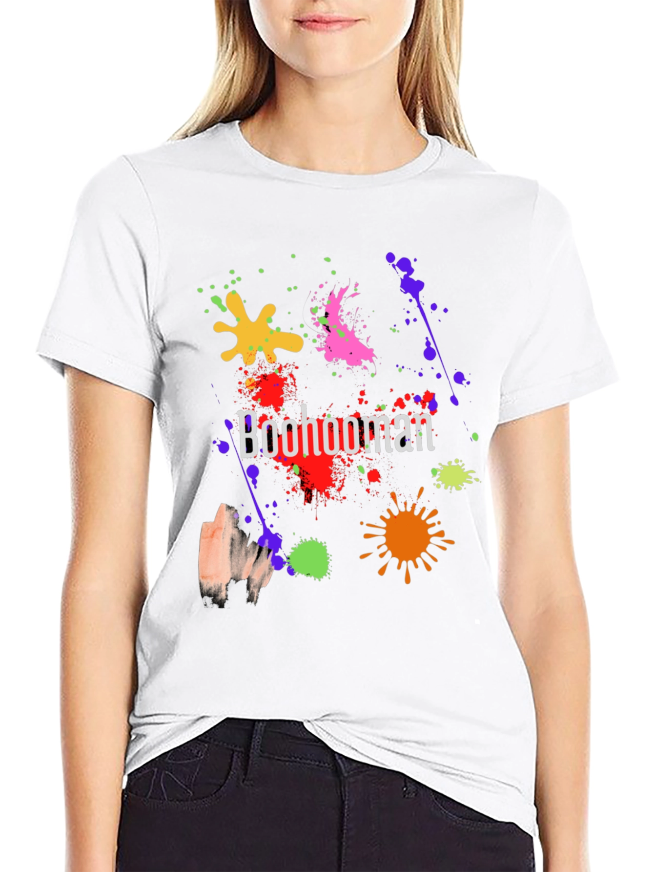 Boohooman Splatter Graphic Print T-Shirt