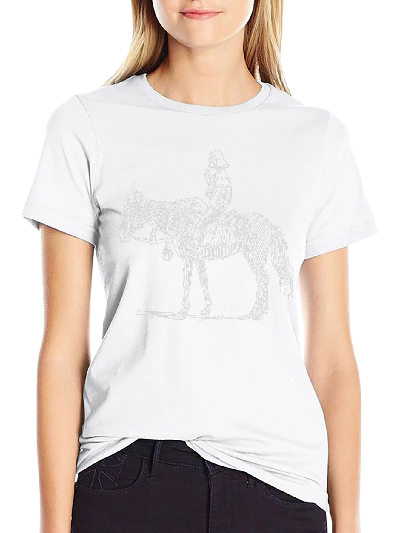 Cowboy Sketch Black T-Shirt