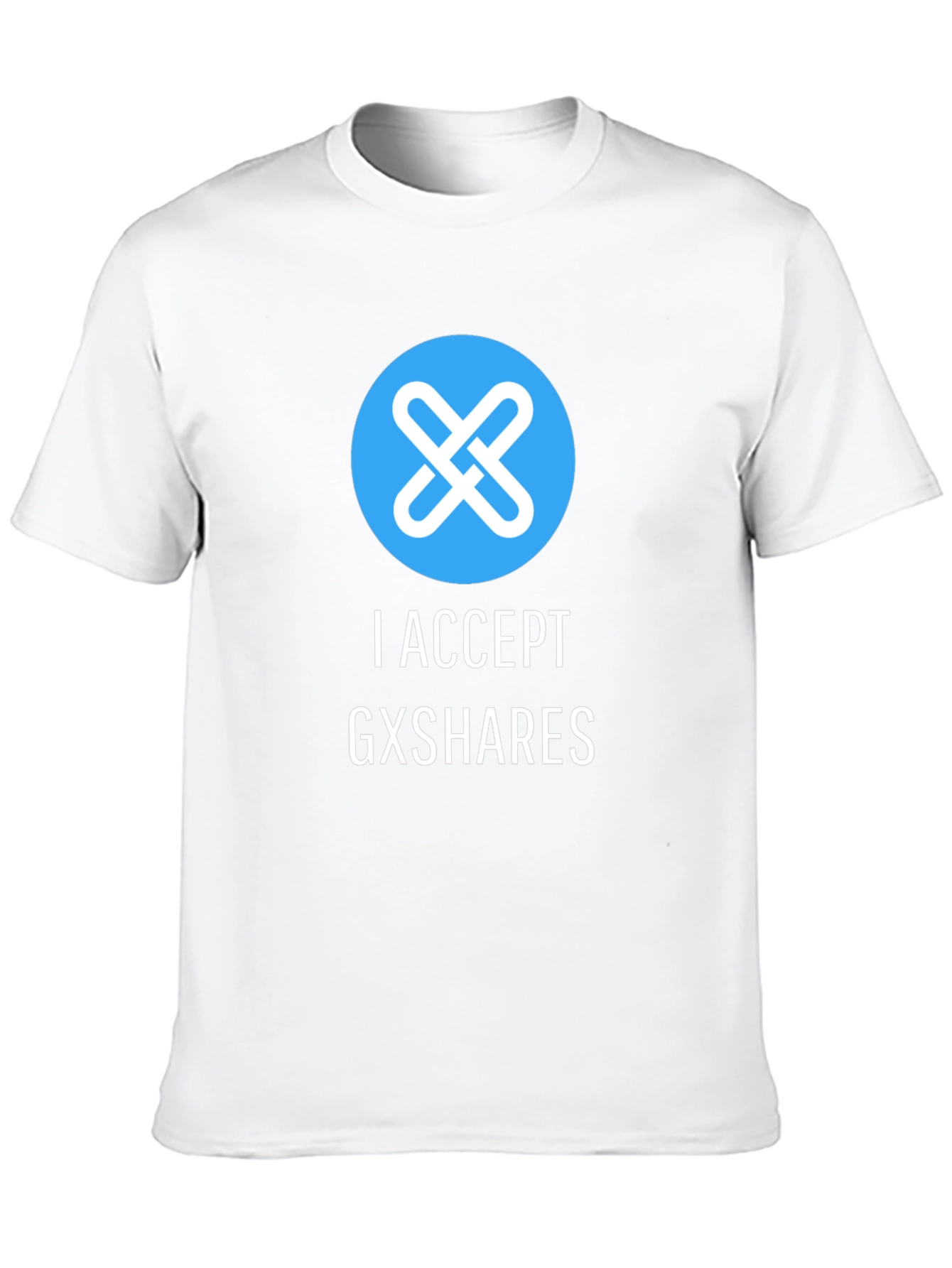 I Accept GXSHARES Graphic Tee - Black Cotton Blend