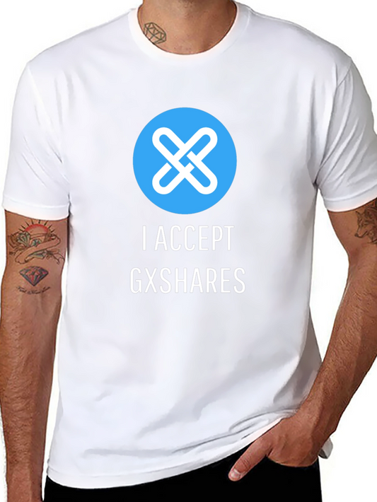 I Accept GXSHARES Graphic Tee - Black Cotton Blend