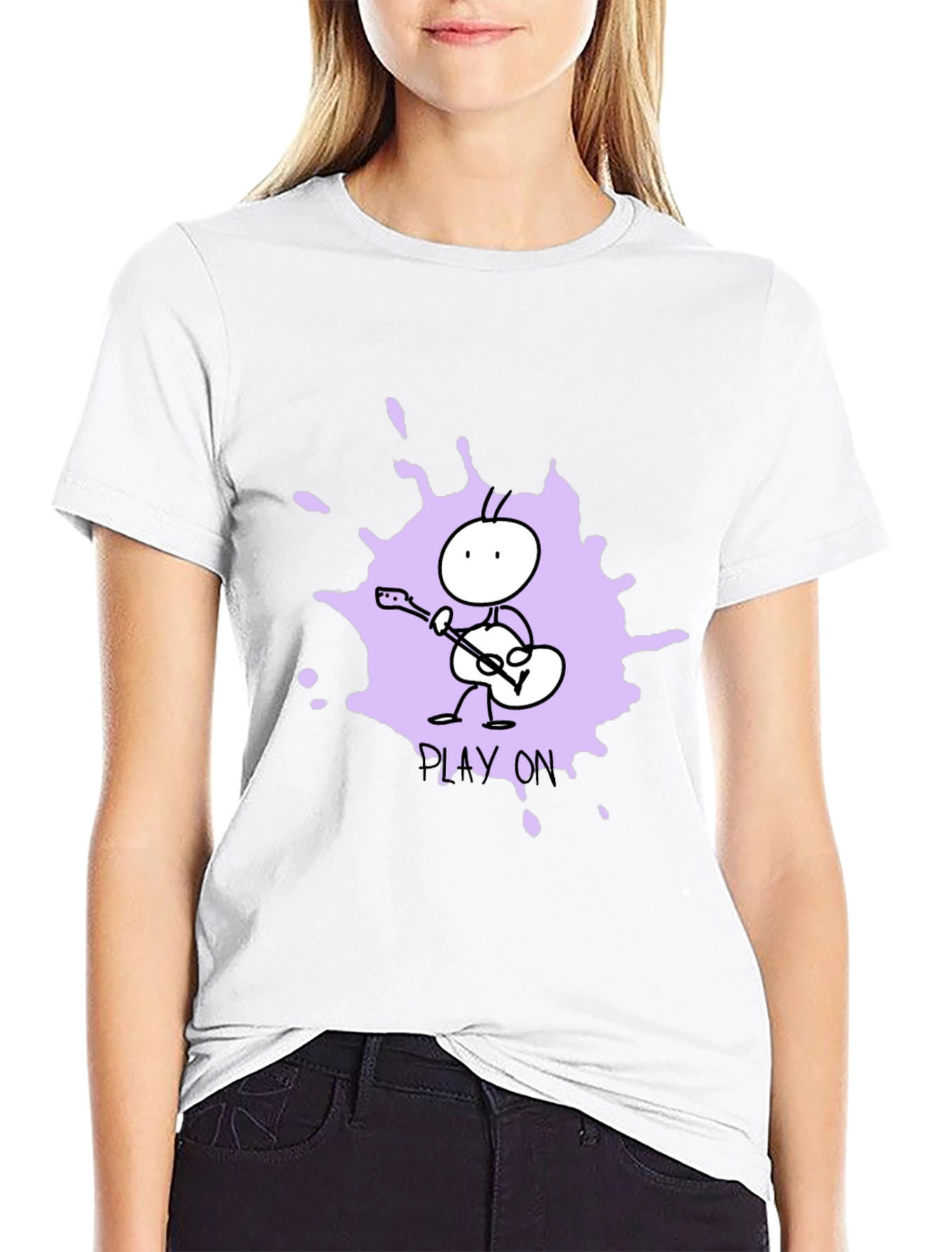 Play On Graphic Tee - Unique Ant Guitar Design