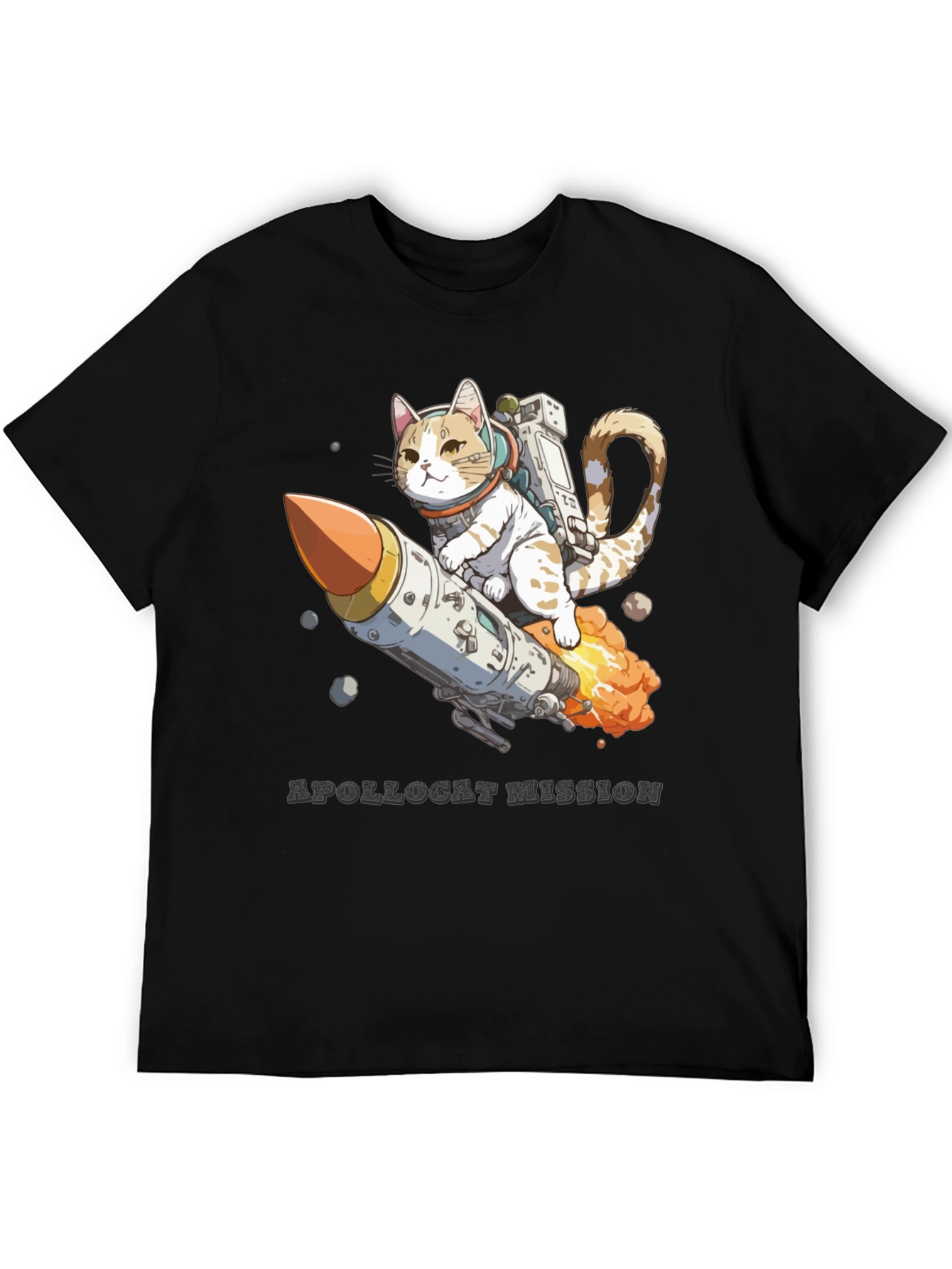 ApolloCat Mission Black T-Shirt