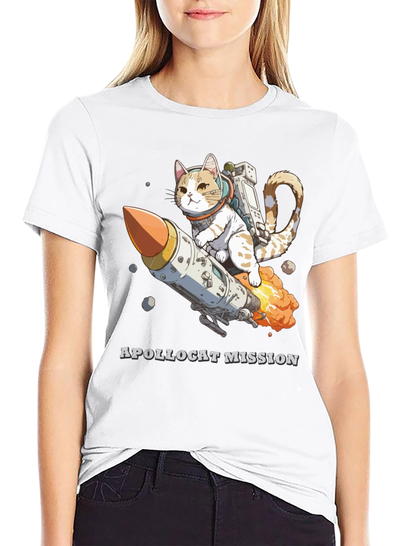 ApolloCat Mission Black T-Shirt