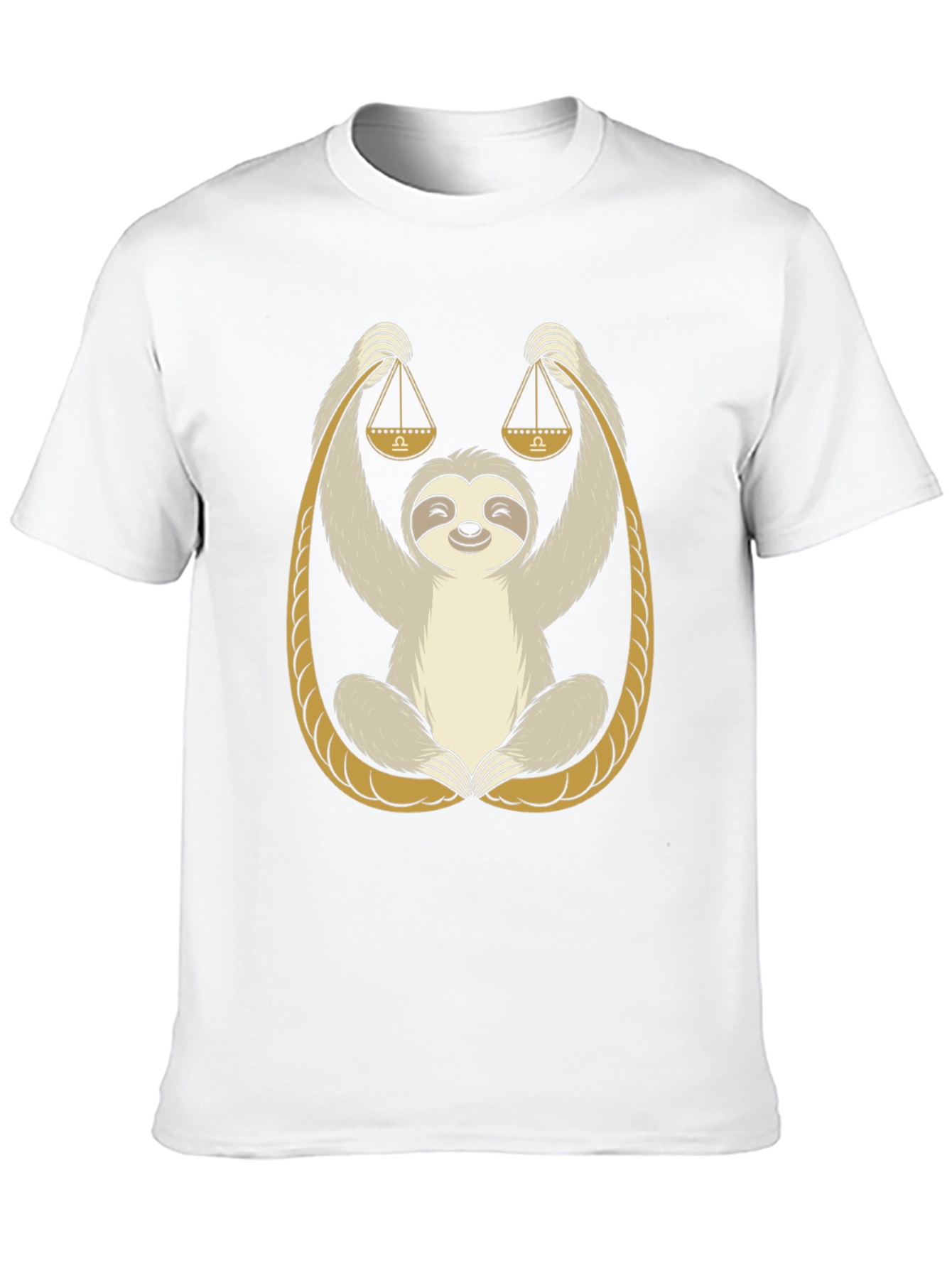 Sloth Libra Zodiac Graphic T-Shirt
