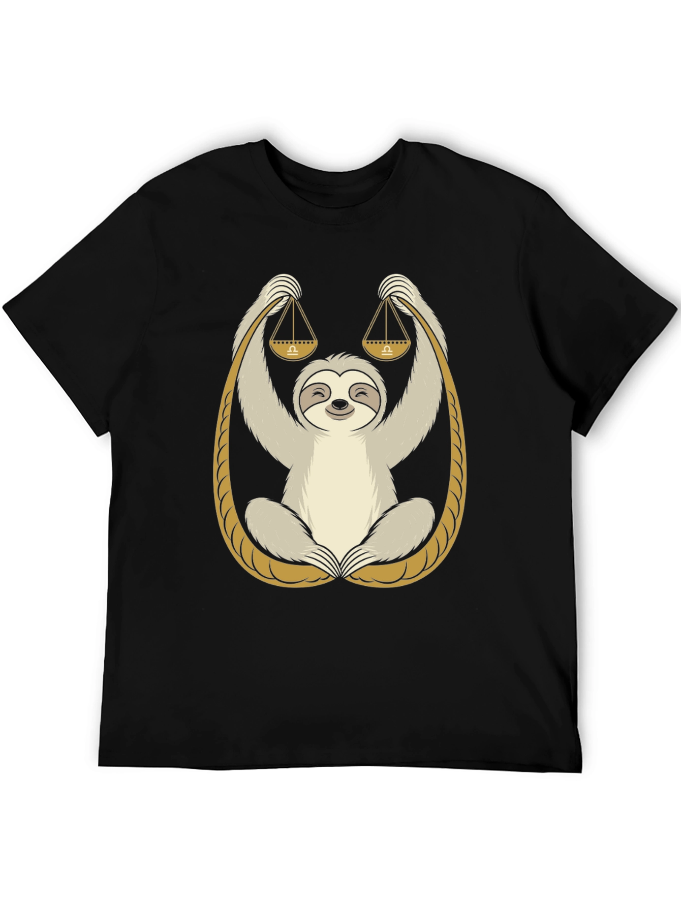 Sloth Libra Zodiac Graphic T-Shirt