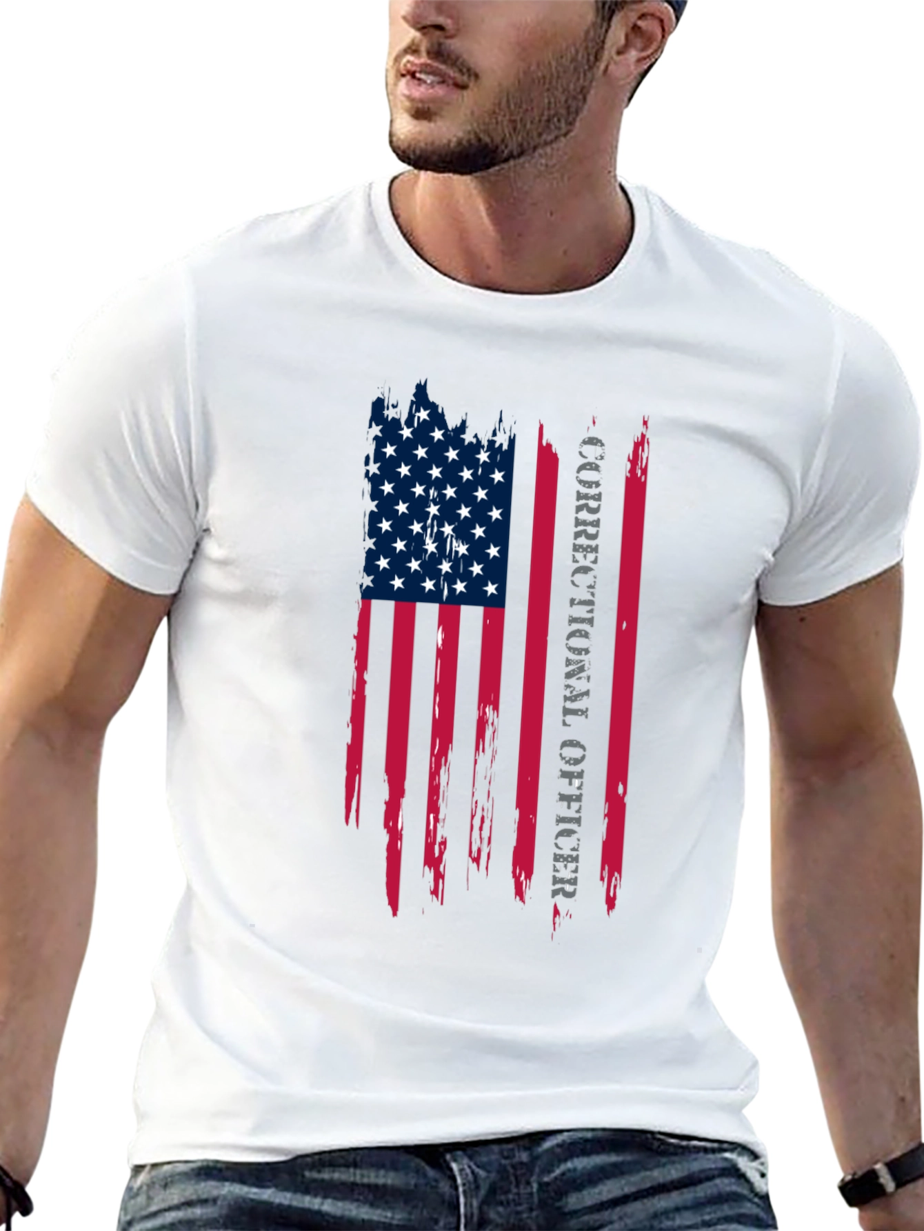 Correctional Officer US Flag T-Shirt
