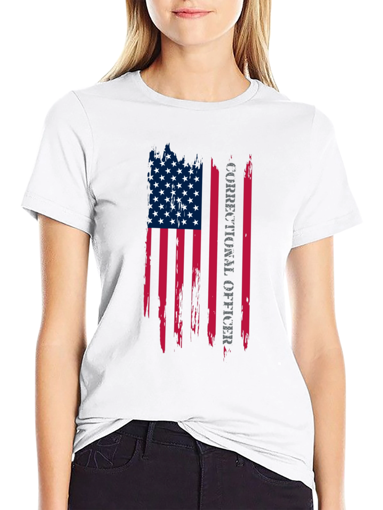 Correctional Officer US Flag T-Shirt