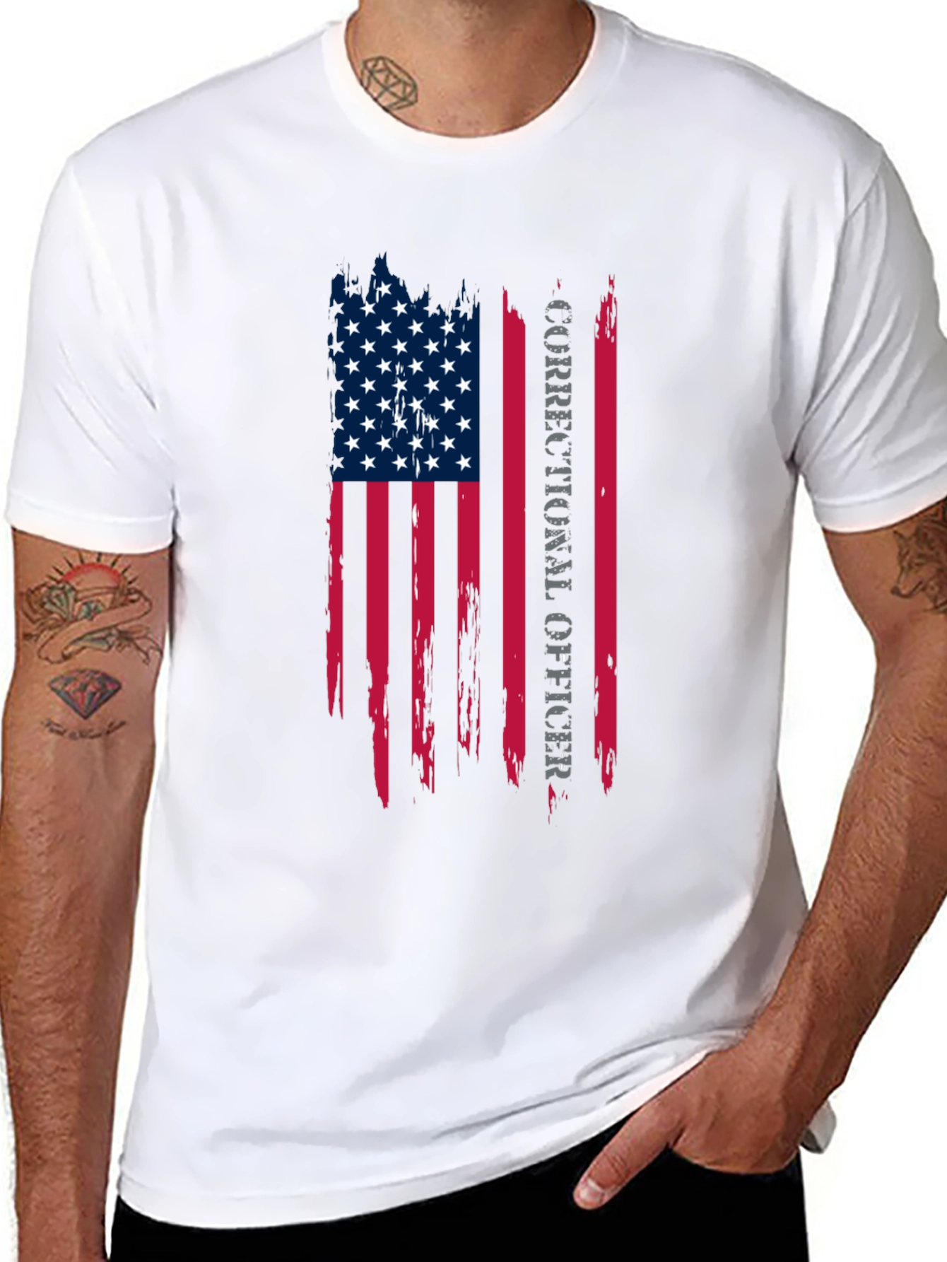 Correctional Officer US Flag T-Shirt