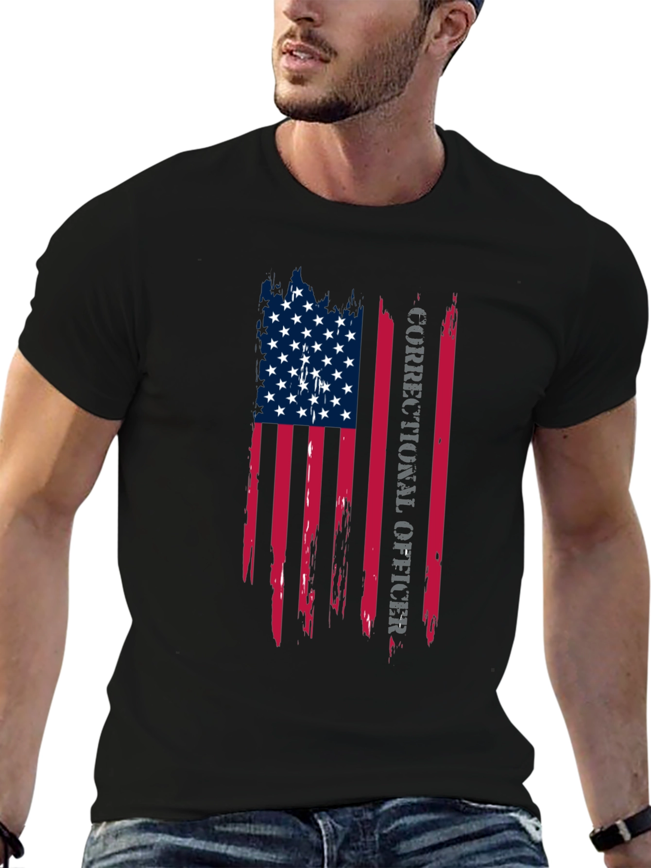 Correctional Officer US Flag T-Shirt