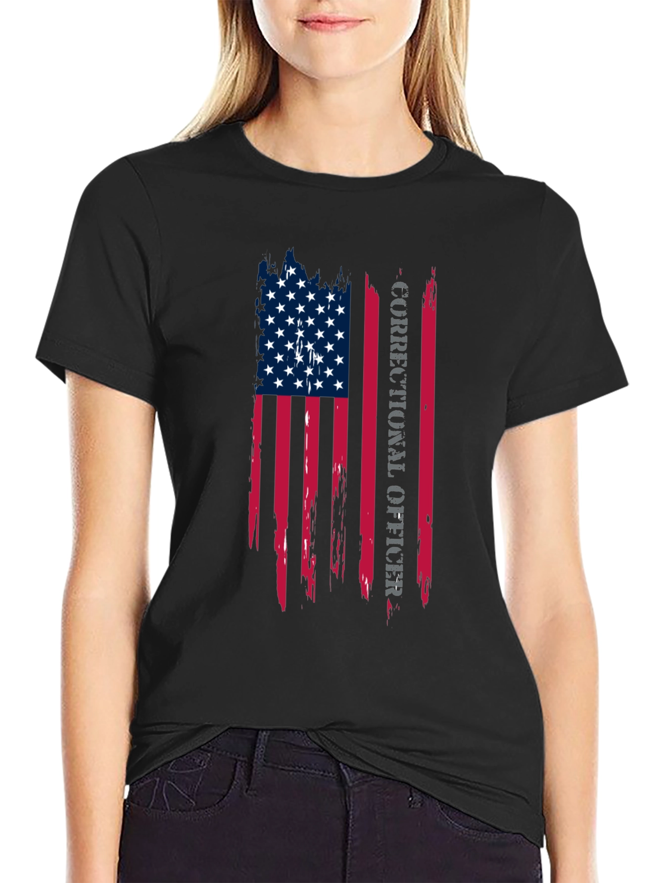 Correctional Officer US Flag T-Shirt