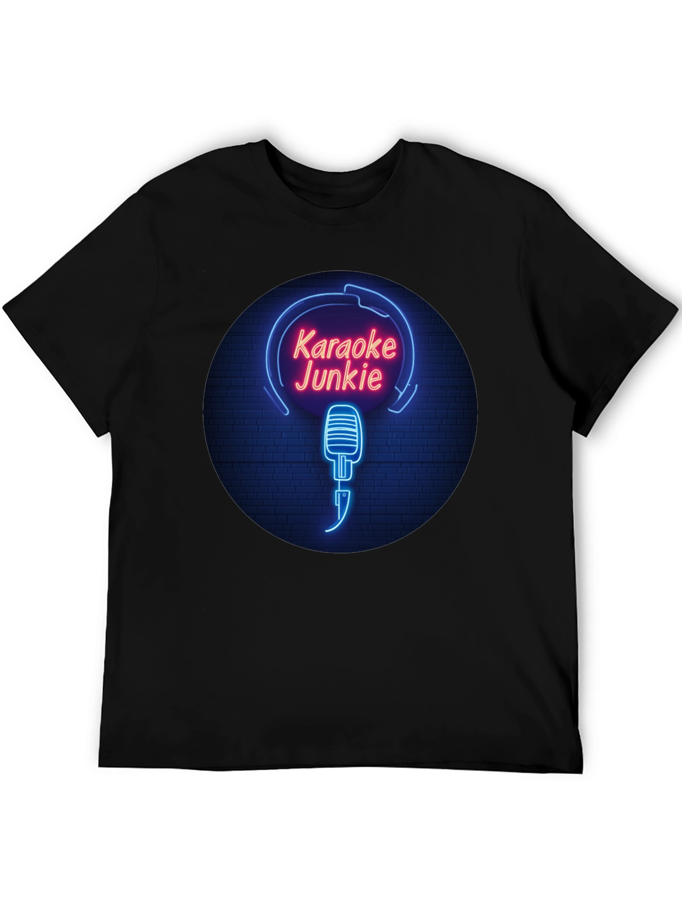 Karaoke Junkie Neon Graphic T-Shirt