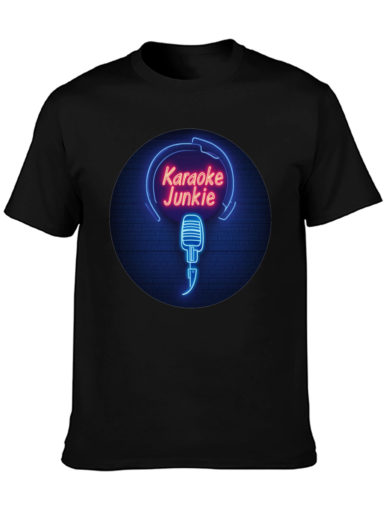 Karaoke Junkie Neon Graphic T-Shirt